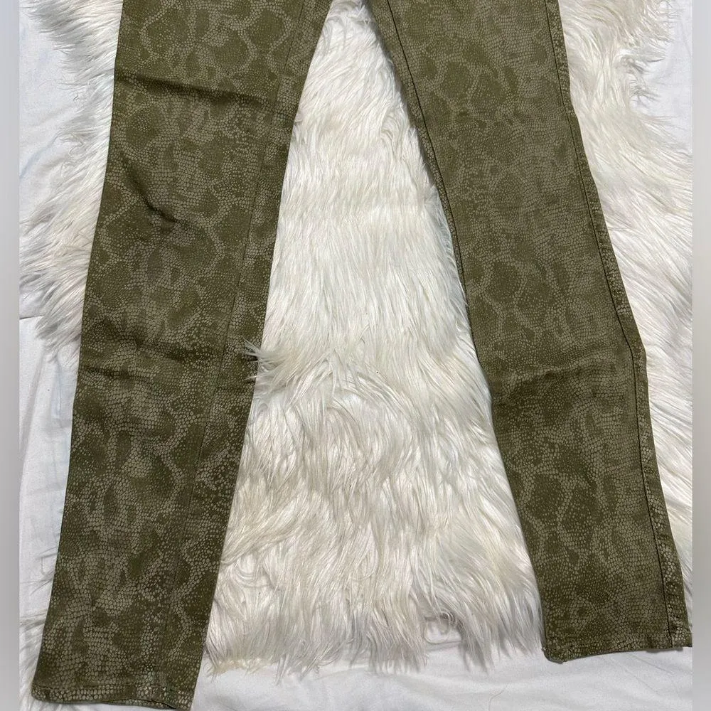 Rich and Skinny Green Snake Print Jeans - Image 5