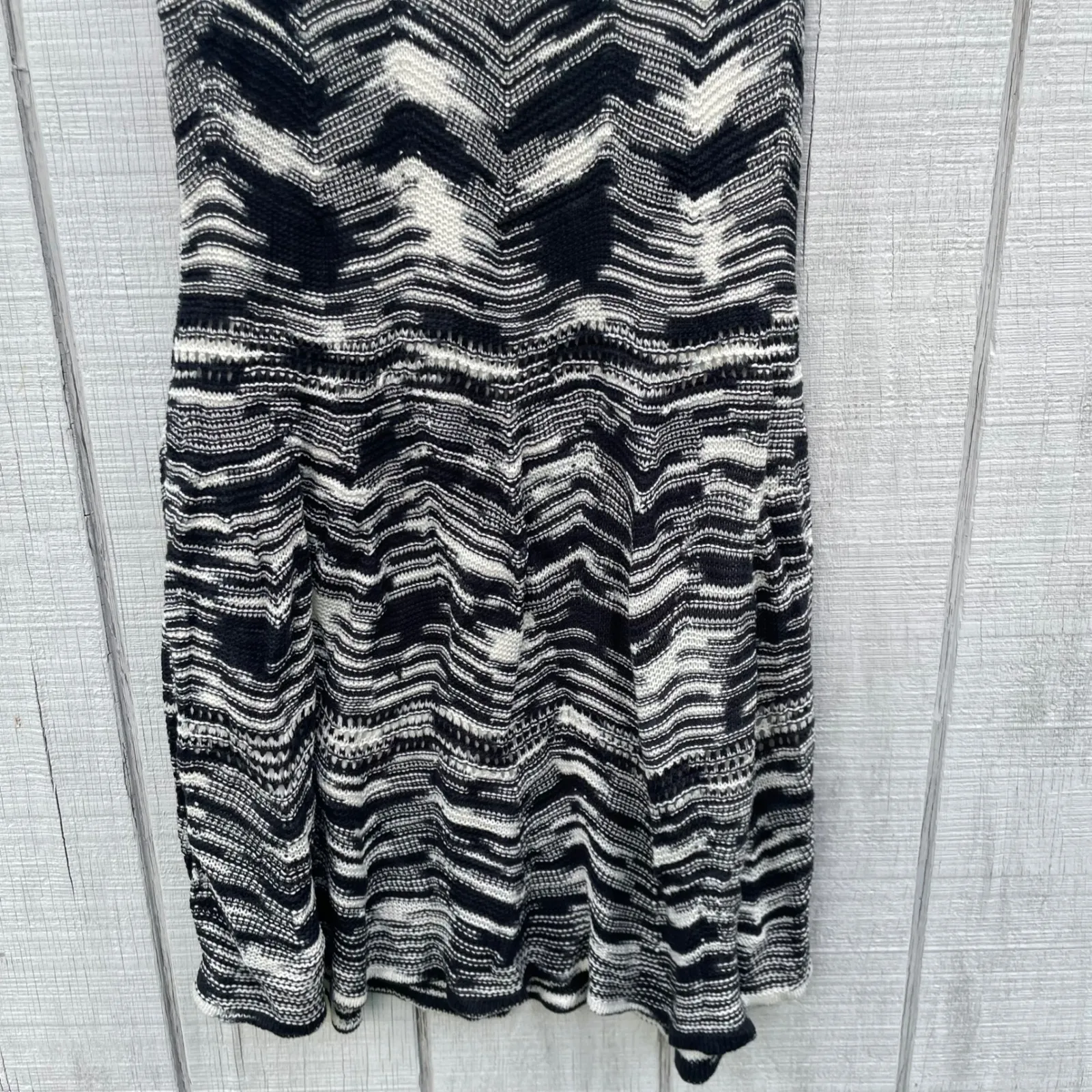 H by Halston Knit Dress Chevron Sleeveless Casual Summer Dress Size L new - Image 2