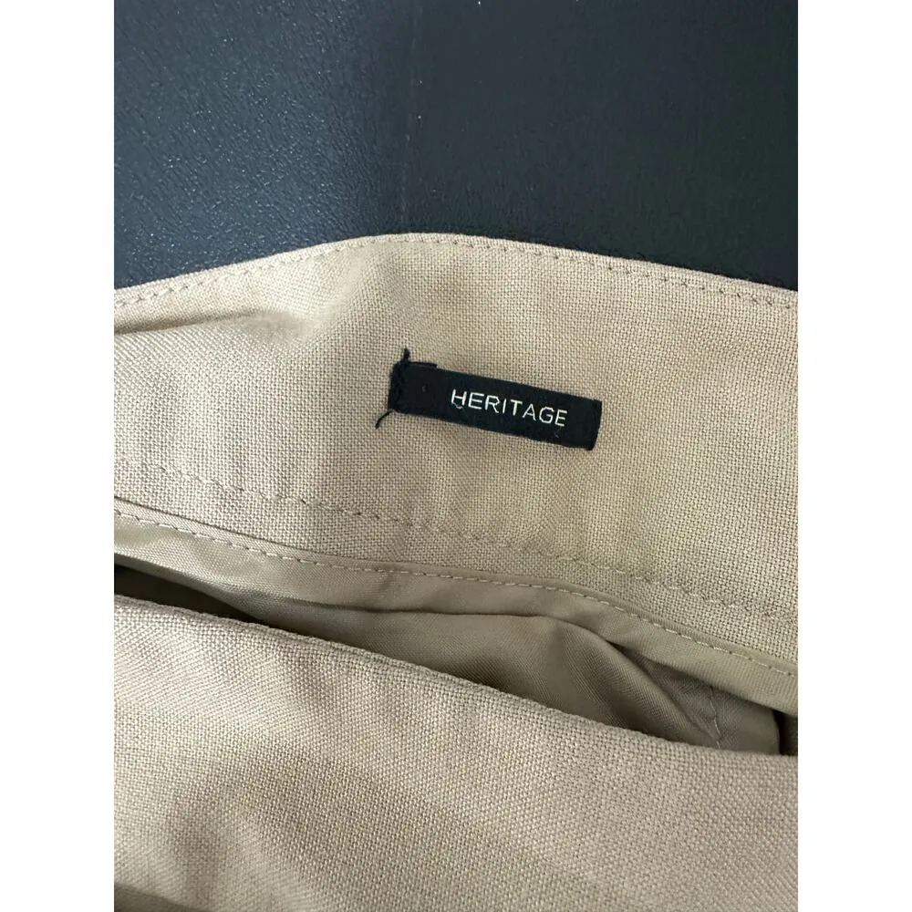 Talbots Women Tan Khaki Heritage Dress Pants Slacks Trousers Business Size 12 - Image 7