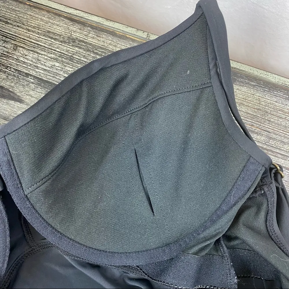 Island Escape Black Tankini Swim Bathing Suit Top 16 New - Image 4