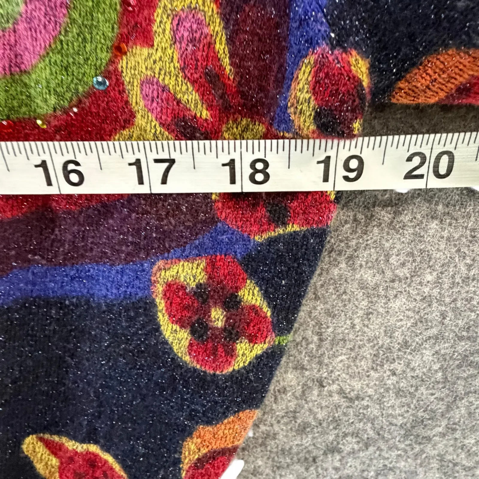 Desigual Beni Cardigan Sweater Women M Multicolor Floral Asymmetrical Boho Artsy - Image 10