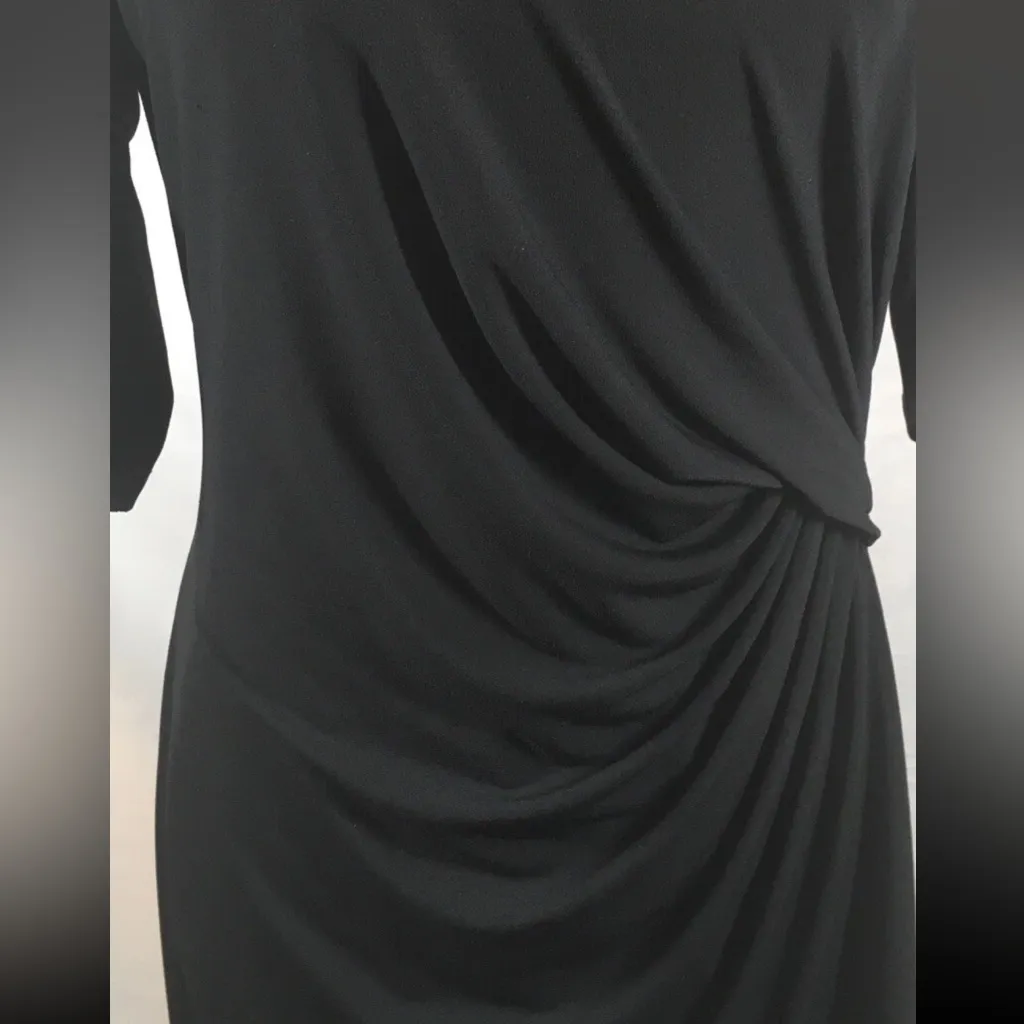 NIC & ZOE BLACK 3/4 SLEEVE DRESS sz XS - Image 2