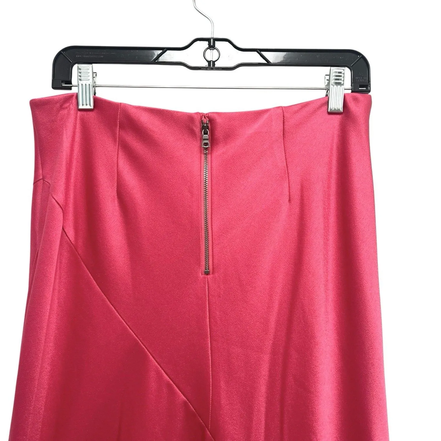 Alice + Olivia Rosa Slip Skirt  Pink Asymmetric Feminine Satin Women's Size 10 - Image 10