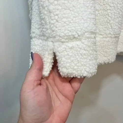 Haven Well Within Sherpa Sweater XS NWT $98‎ Cream Fuzzy Soft Mock Neck Cozy - Image 2