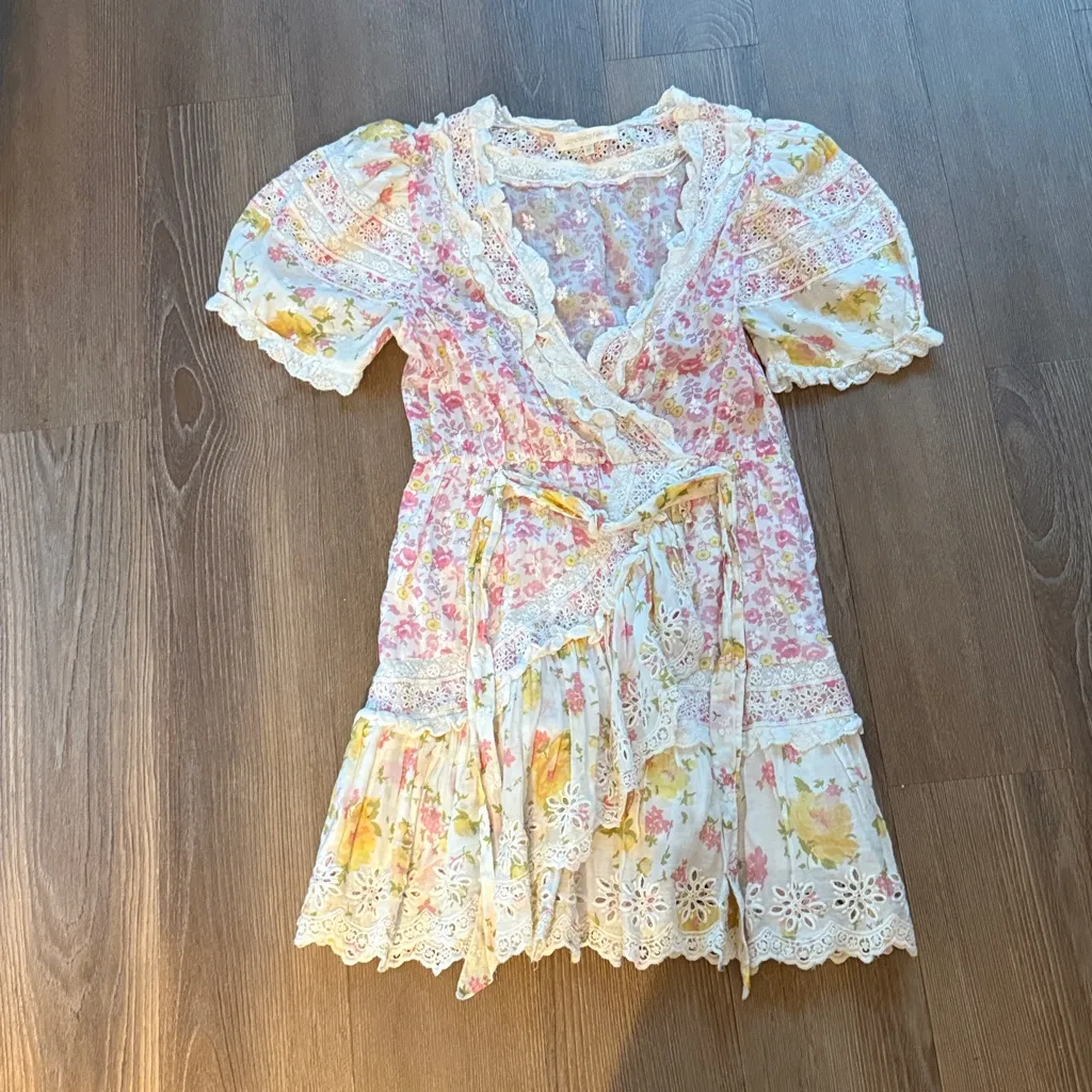NWOT Loveshackfancy belen dress in lemonade stand - Image 4