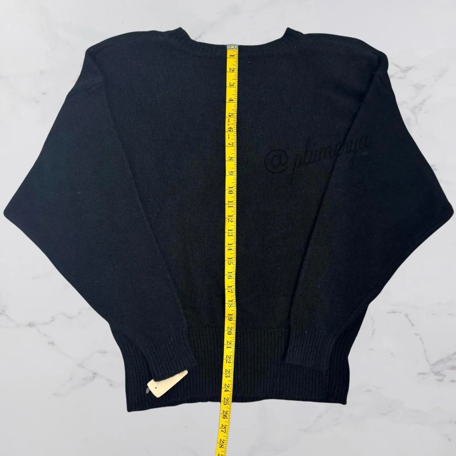 Vintage Pierre Cardin Silk & Angora Rabbit Blend Rhinestone Sweater Size L NWT - Image 4