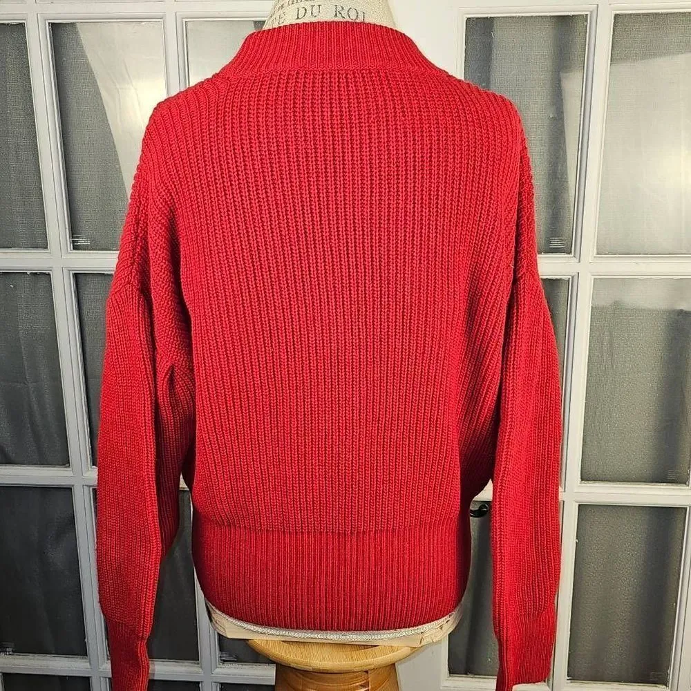 Love Moschino Womens Wool Cashmere Blend‎ Red Heart Sweater Small Valentines Day - Image 2