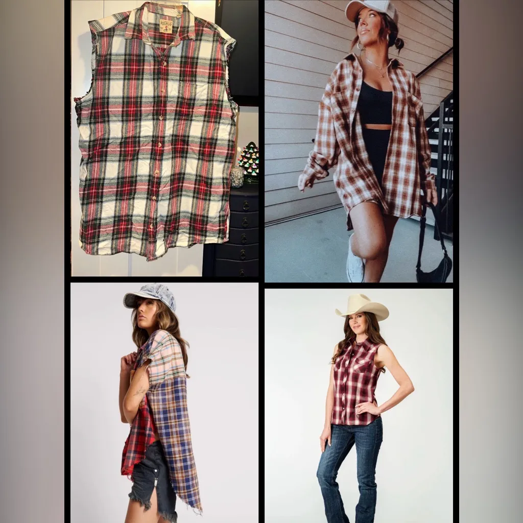 VINTAGE RedHead Cutoff Flannel Oversized Fit - Image 2
