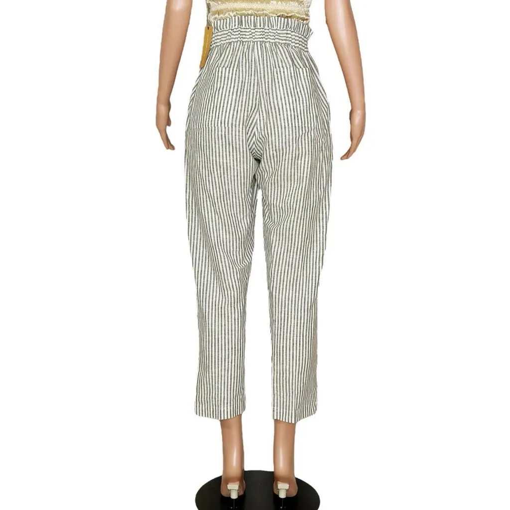 EMERSON FRY Paris Linen Pants, Juniper Stripe, Medium Gray - Image 11