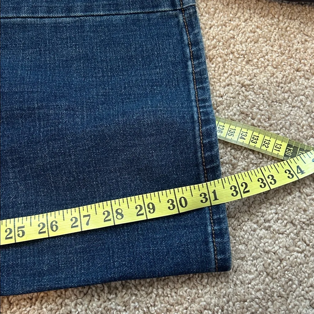 Banana Republic Dark Blue Wide-Leg Jeans Size 30 - Image 8