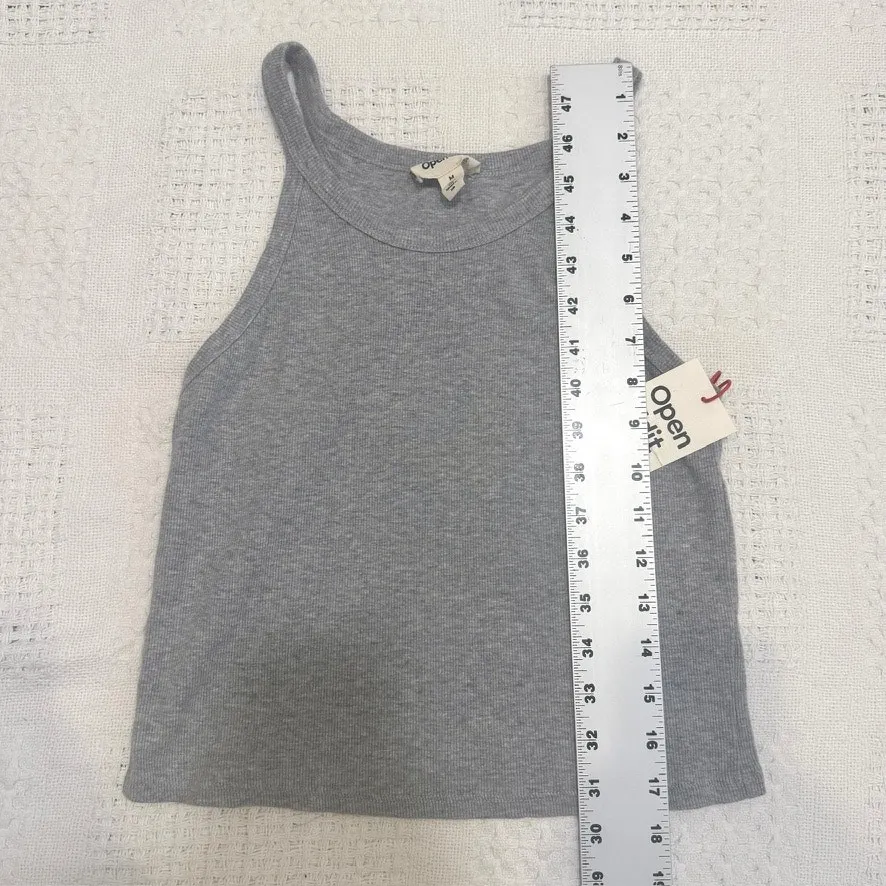 new Open Edit medium racerback ribbed cropped tank top BC 3132 - Image 2