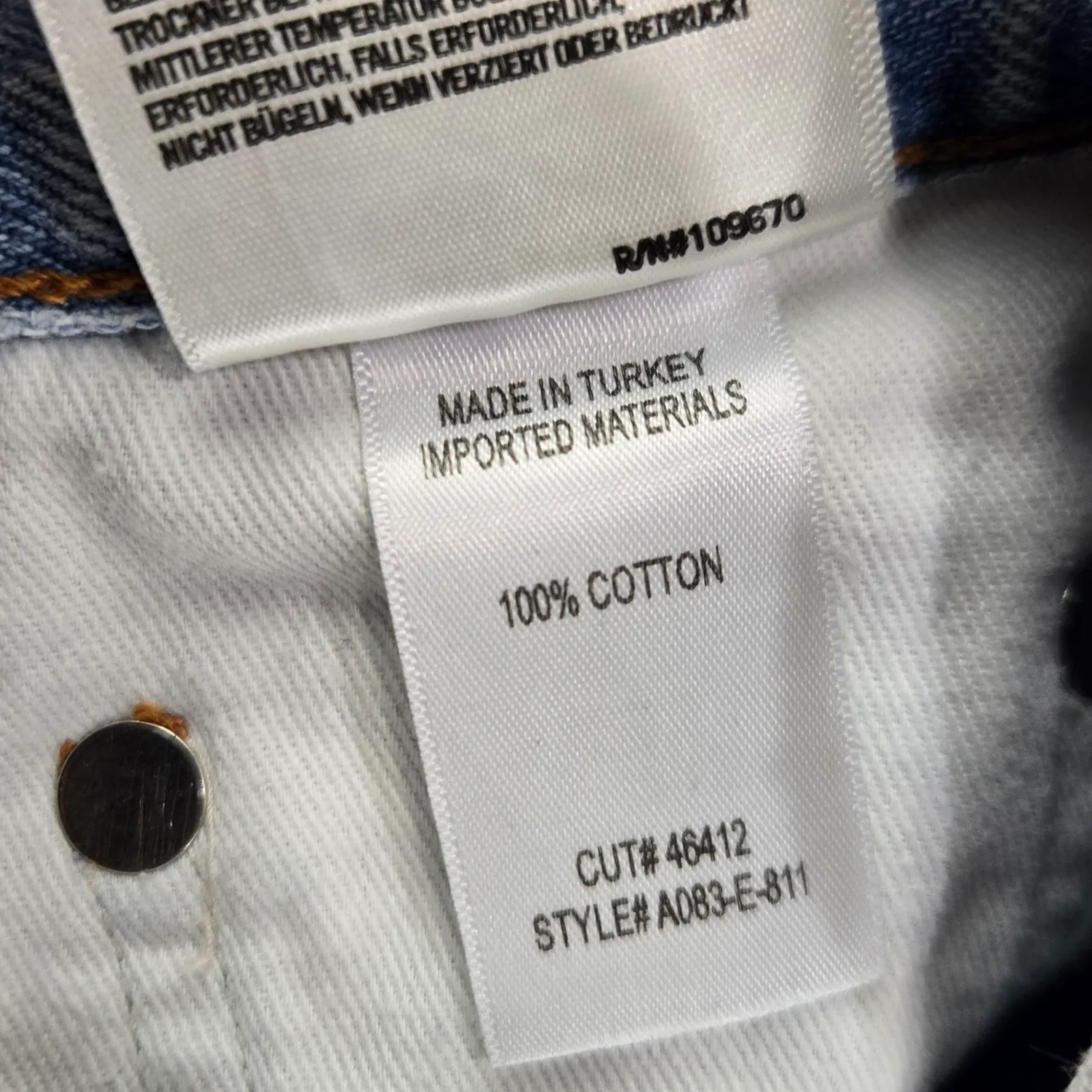 AGOLDE Parker Cutoff Shorts High Rise Distressed Light Wash Denim Shorts Size 24 - Image 7