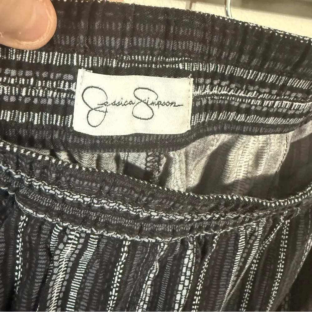 Jessica Simpson‎ Black and White Pinstripe Trousers - Image 3
