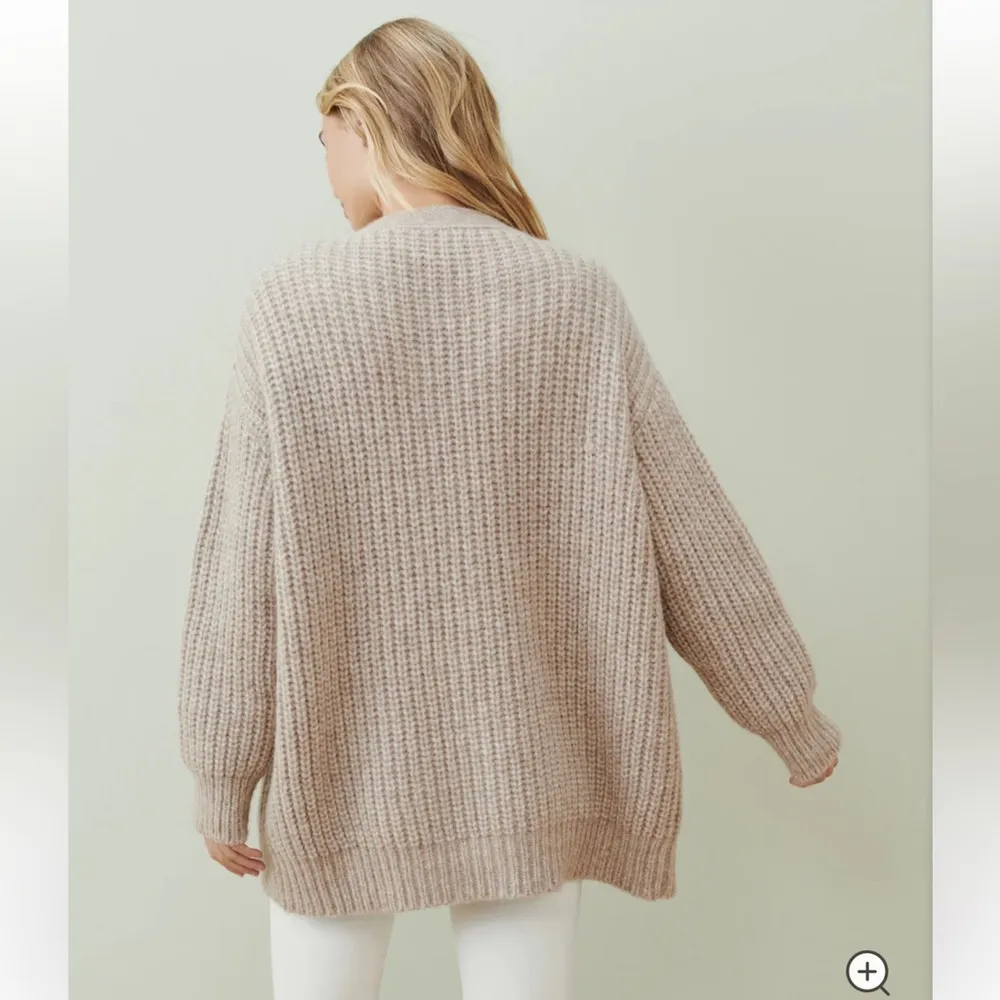 JENNI KAYNE Alpaca Cocoon Cardigan Tan Size XS - Image 12