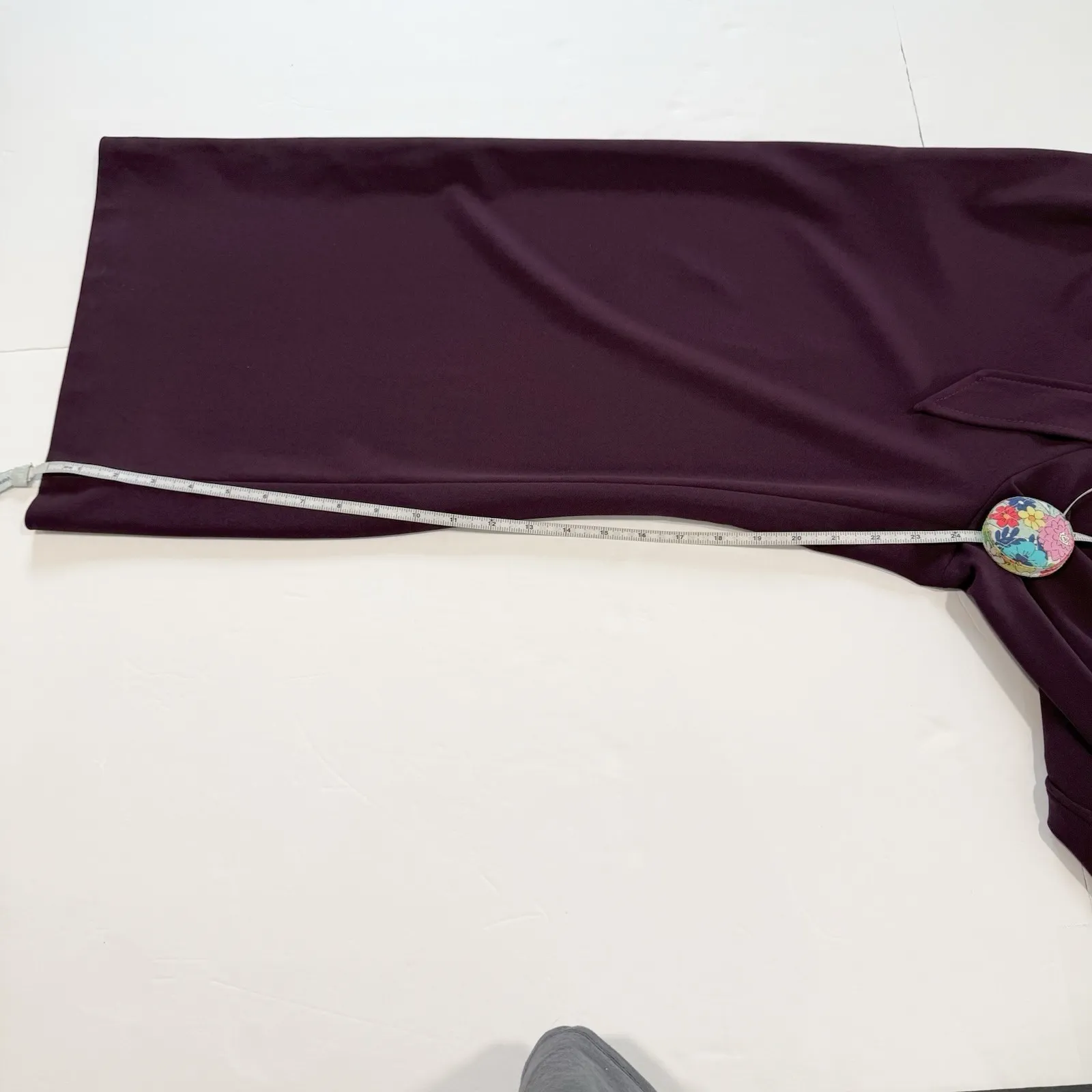 Calvin Klein Dark Purple Sleeveless V Neck‎ Wide Leg Crop Pocket Jumpsuit Size 8 - Image 10