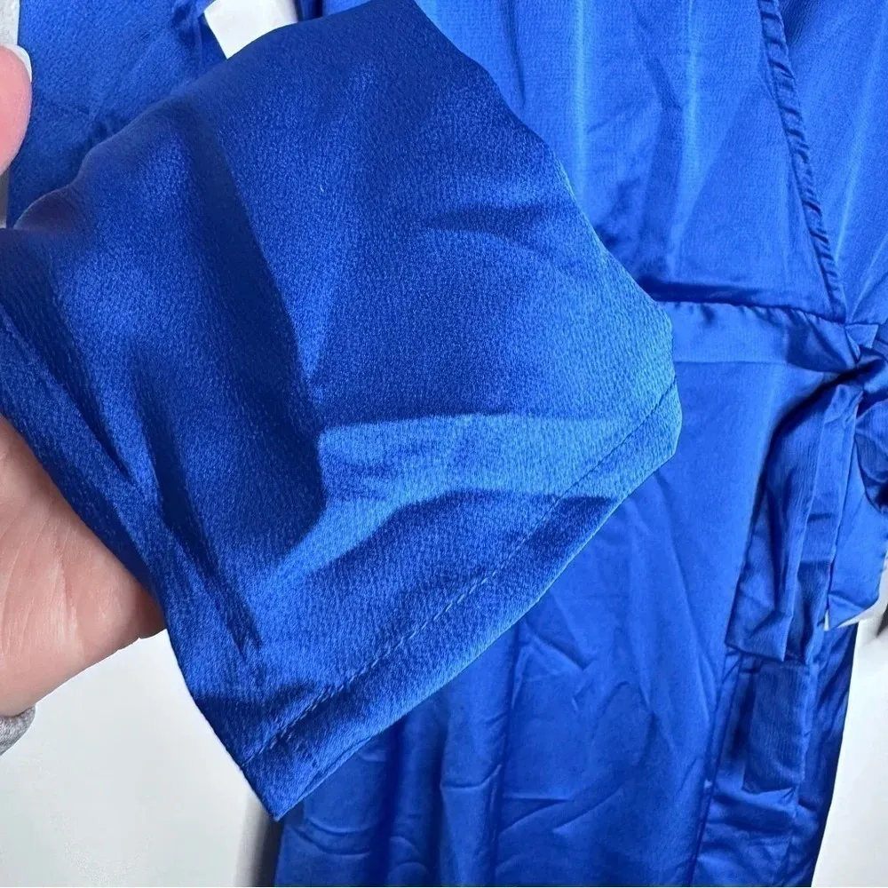 NSR / Napean Sea Rd Nordstrom NWT Royal Blue Faux Wrap Maxi Dress Size Small - Image 7