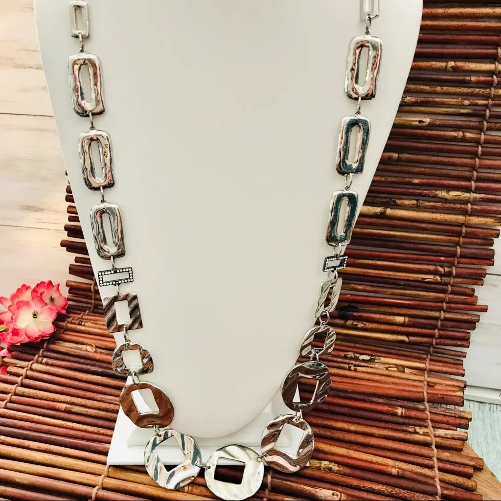 Chico’s Geometric Shapes Long Necklace - Image 2