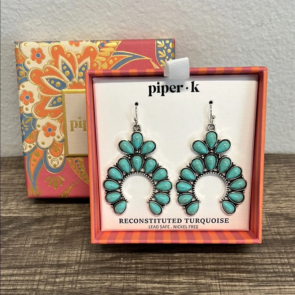 Piper K | Reconstituted Turquoise Earrings - Image 3