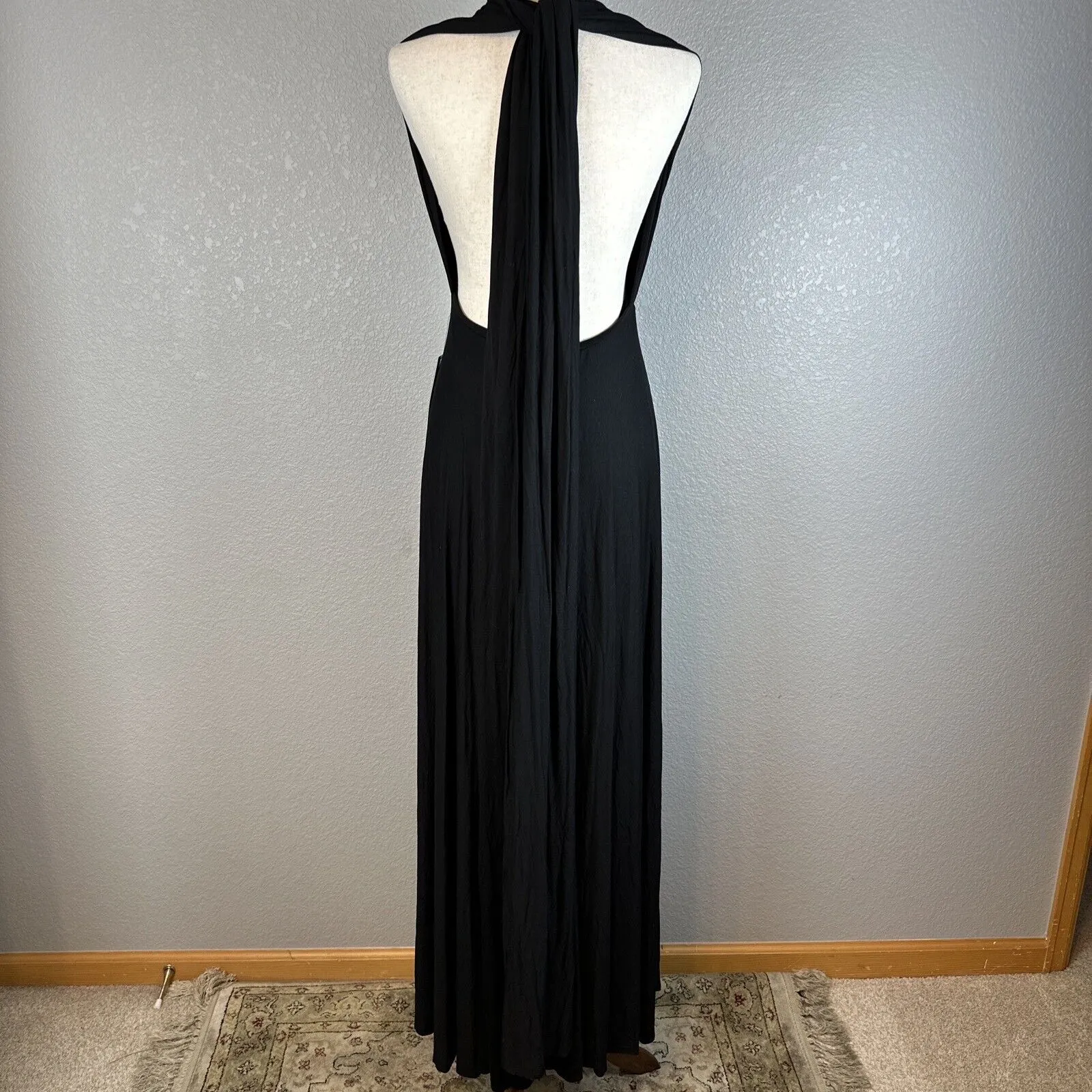 Lulus Tricks of the Trade Black Maxi Dress 12 Ways to Style L Large - Image 5