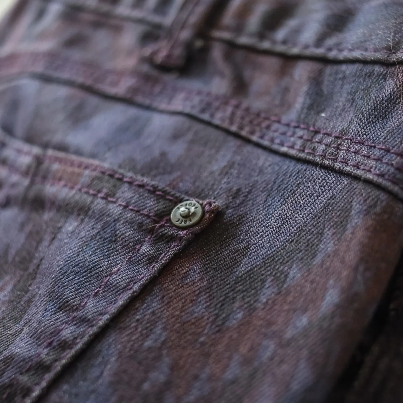 Free People Jeans Skinny Printed Aztec Purple‎ Denim Pants Size 29 Stretch Boho - Image 8