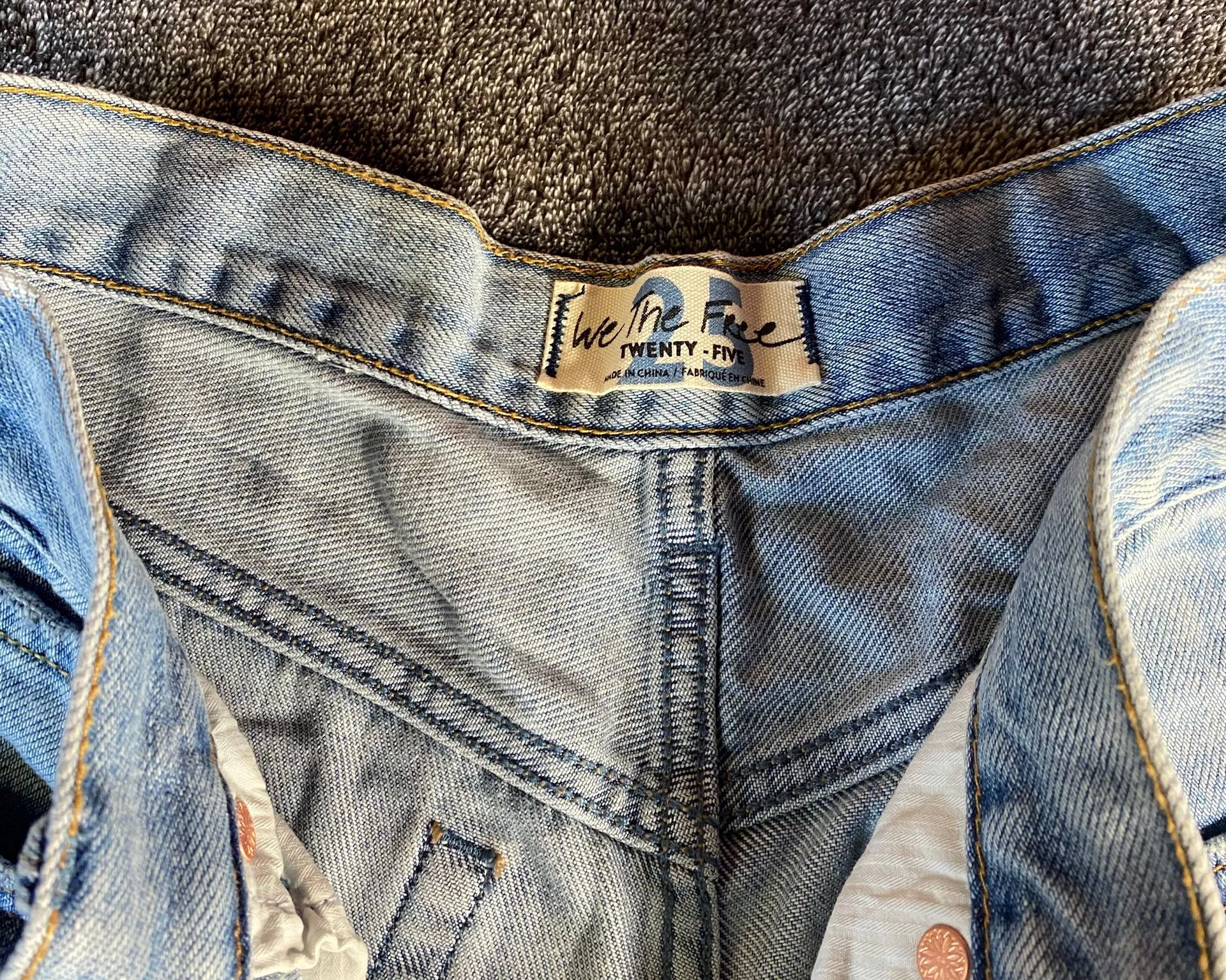 We The Free Blue Distressed Jean Shorts ( 25 ) - Image 3