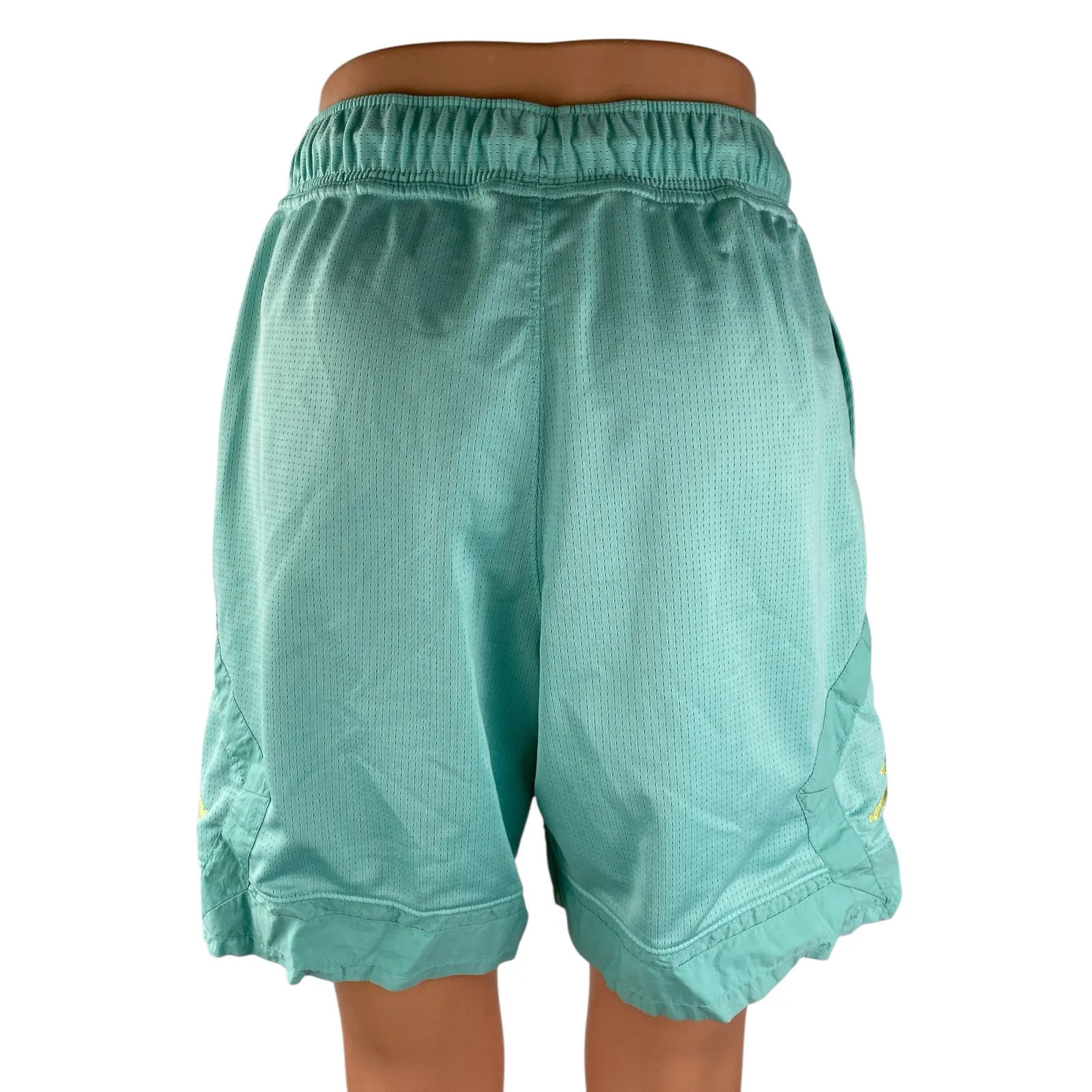 Jordan Women's Teal Blue Standard Fit Drawstring Workout Athletic Shorts Size S - Image 2