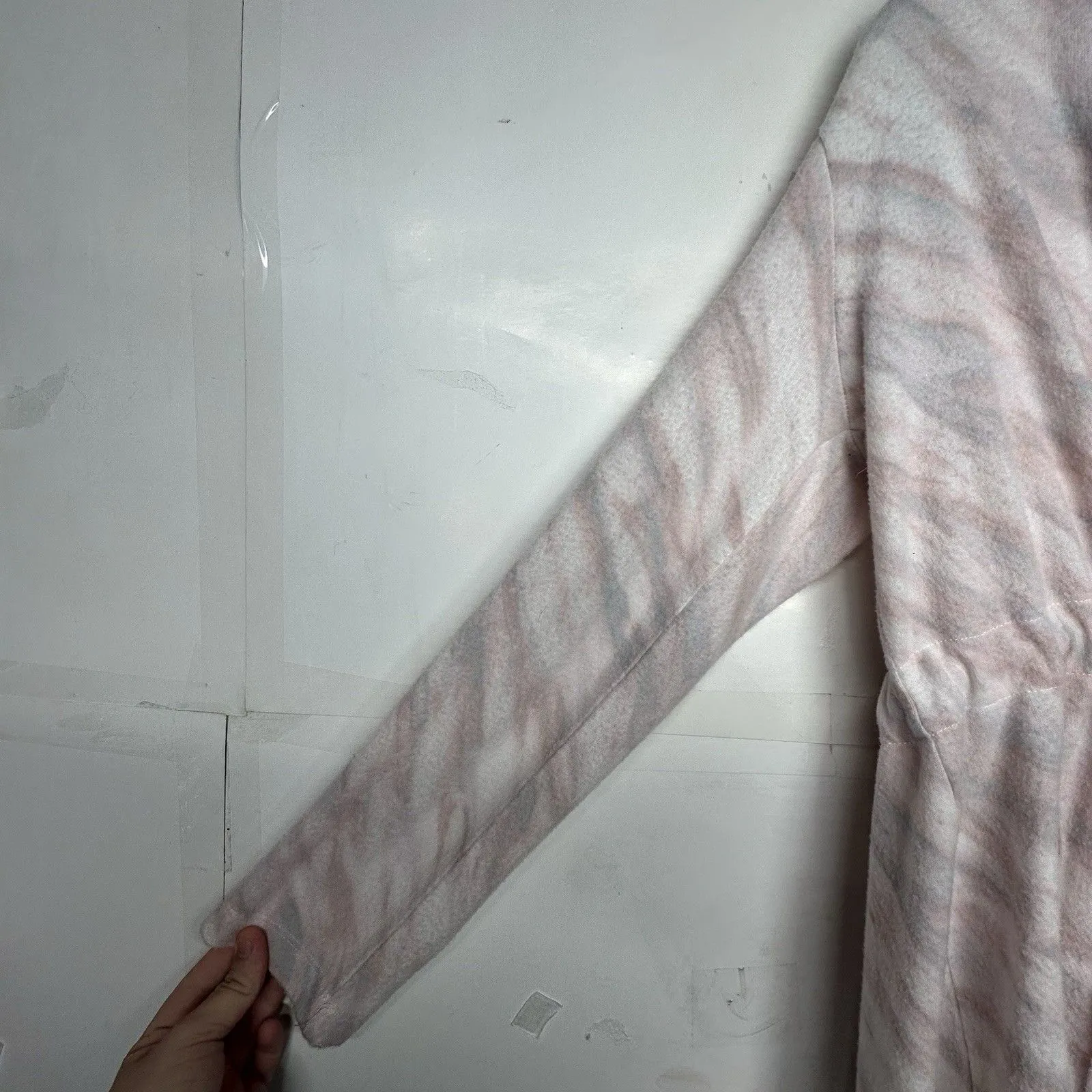 ADYP Women’s Medium Pink Gray Tie Front Cardigan Soft - Image 2