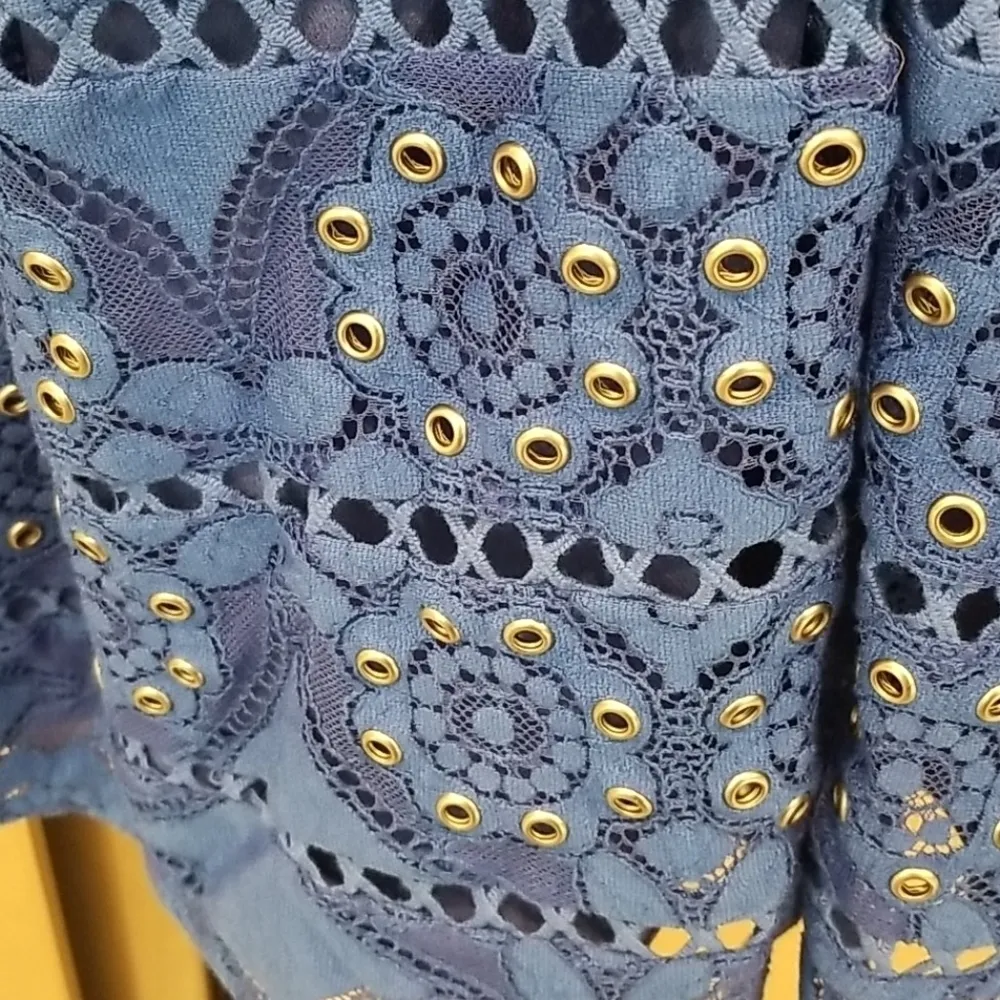 💕GREYLIN💕 Yunis Grommet Lace Fit-And-Flare Dress Medium M NWT - Image 16