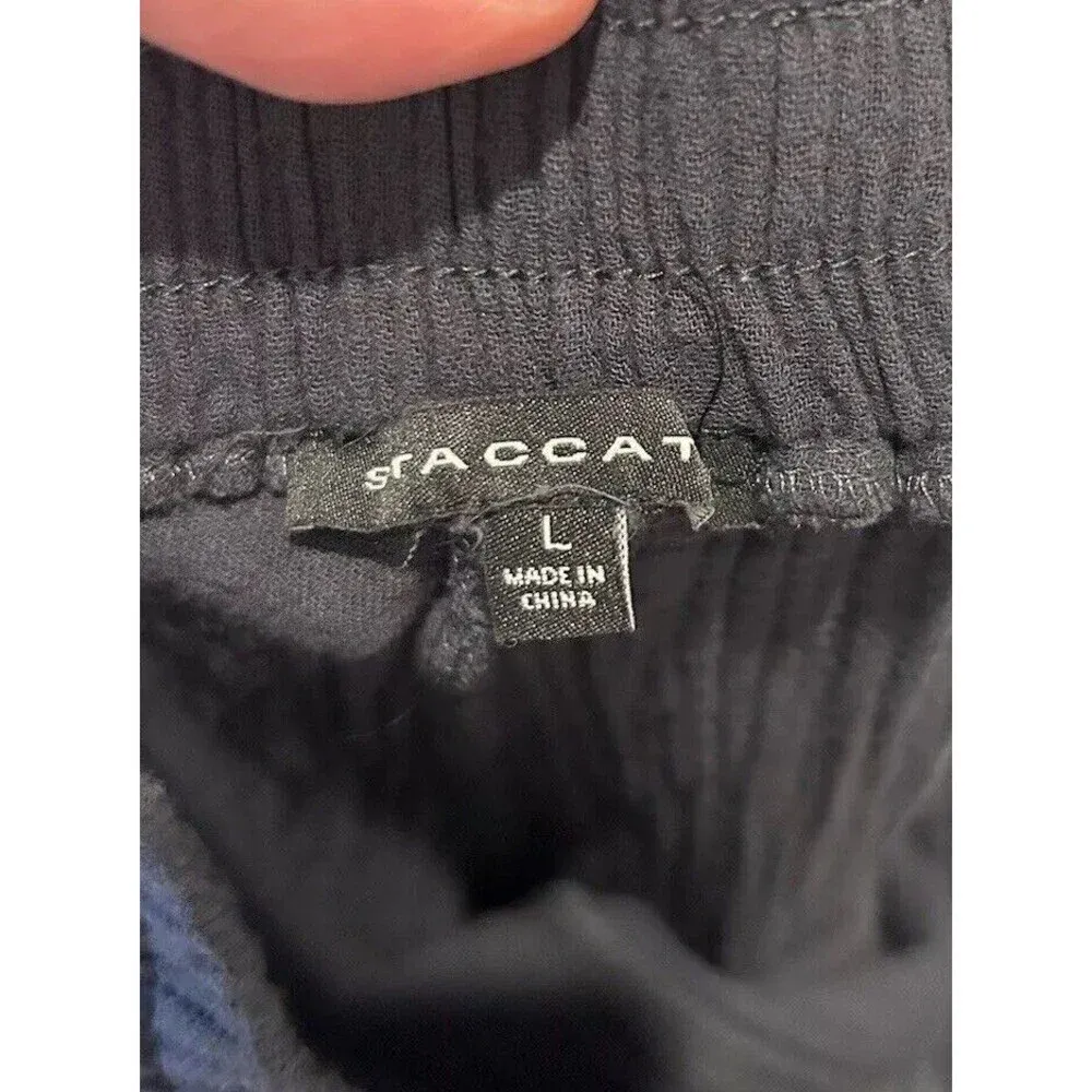 Staccato Navy Blue Double Cottony Gauze Jogger Pants‎ Size Large - Image 7