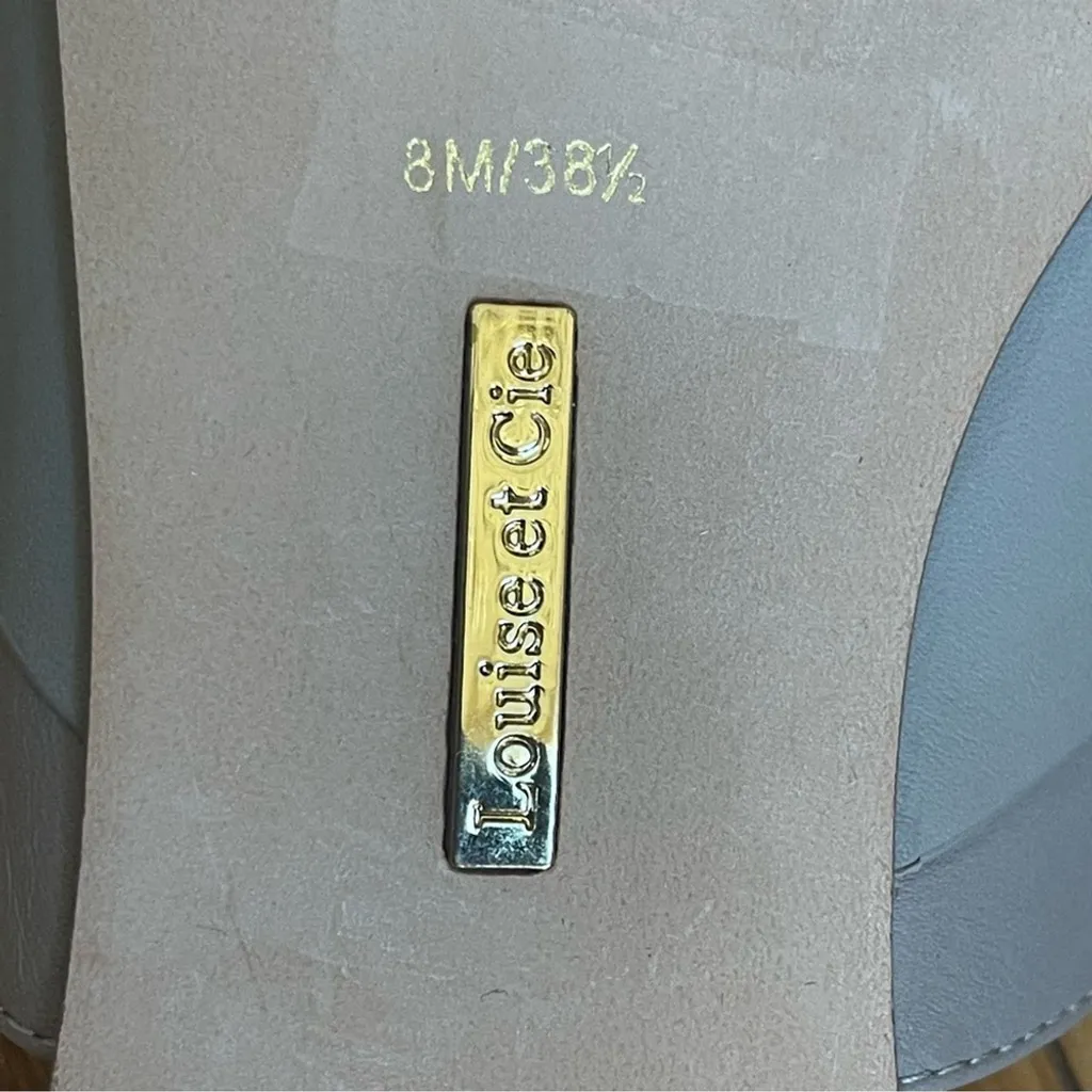 Louise et Cie LO-CHARRIET Light Gray Leather Loafer Mules Minimalist - Size 8M - Image 9