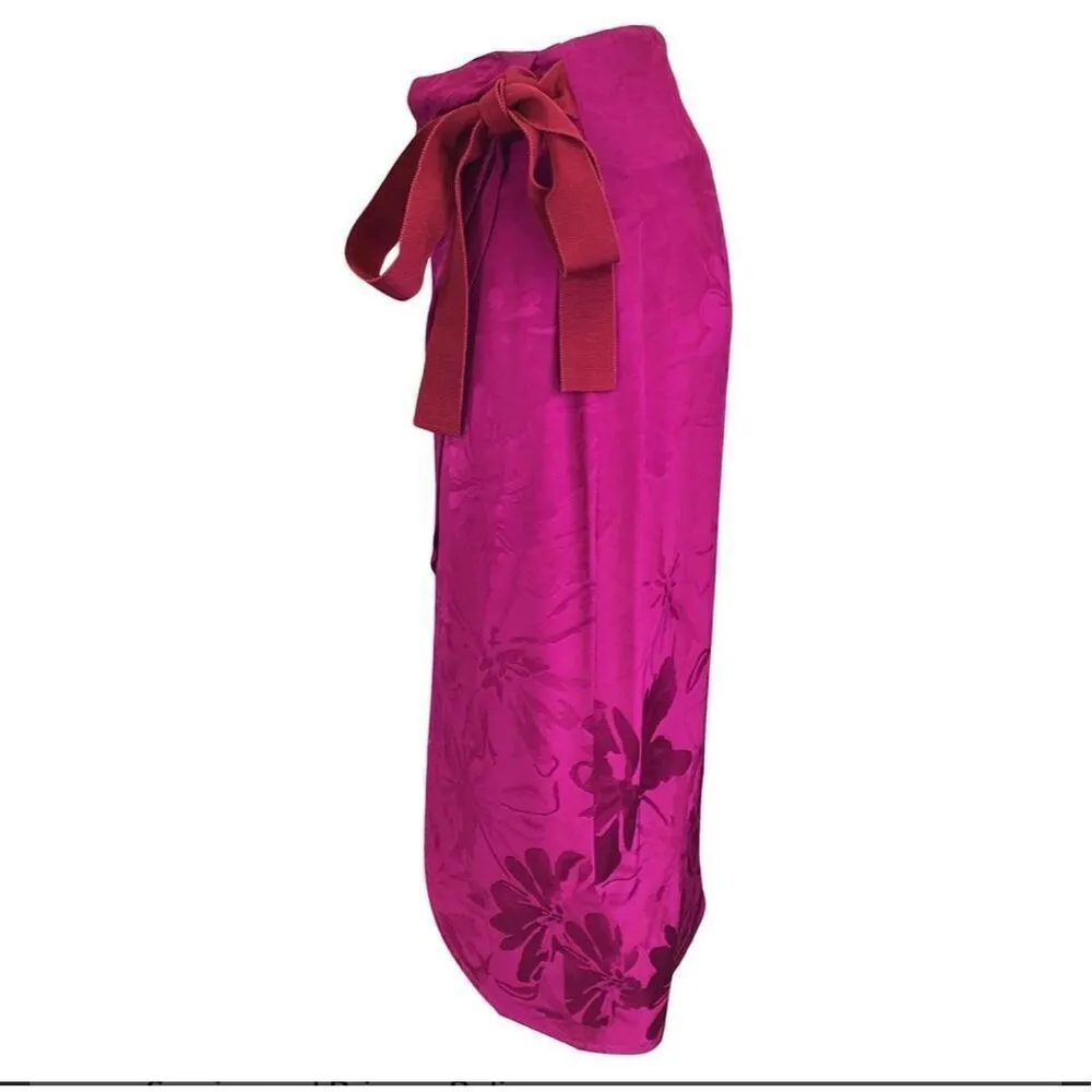 Silvia Tcherassi NWT Sermoneta Skirt in Mulberry Floral Size XS Pink - Image 2