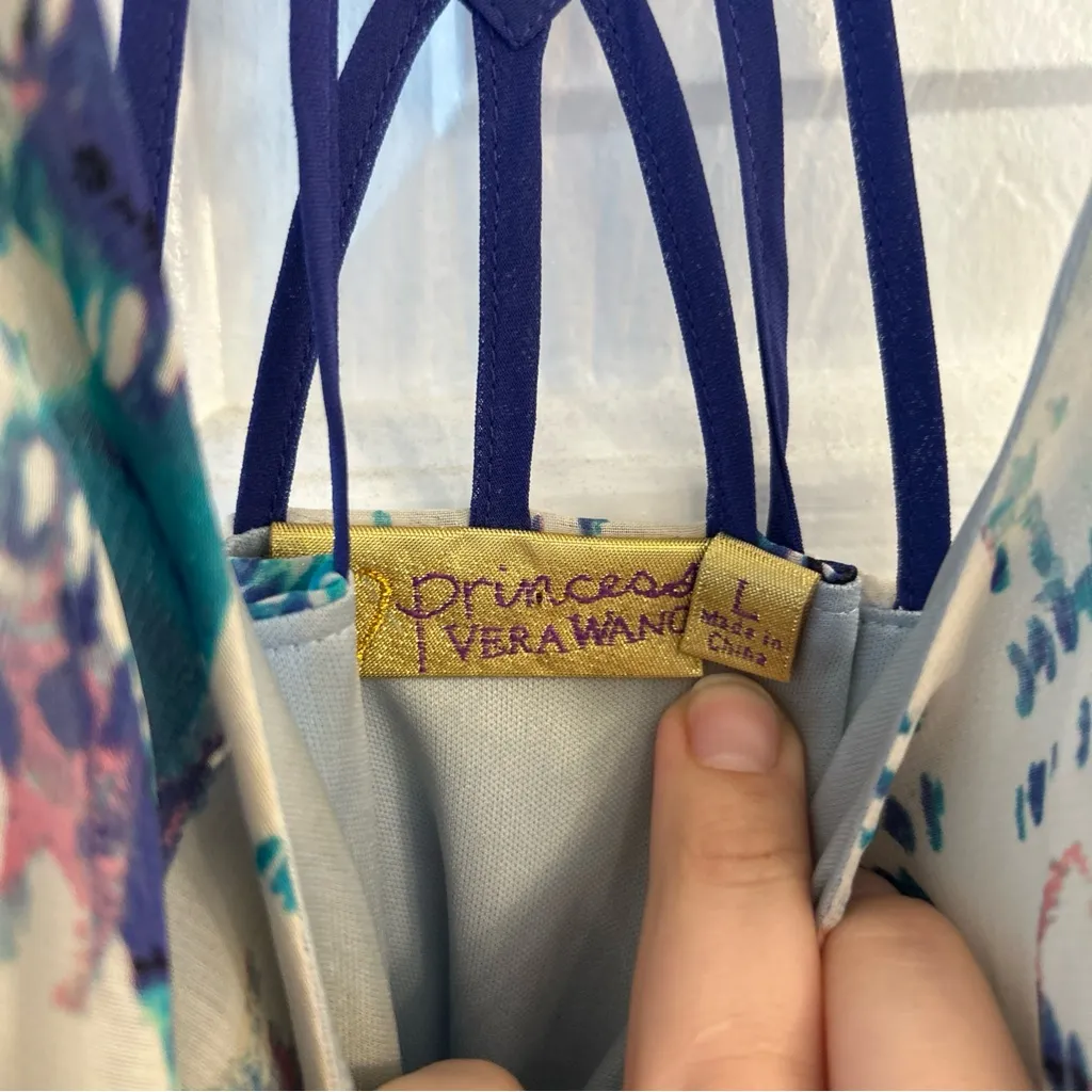 Princess Vera Wang Blue, Green and White High Low Dress - Image 6