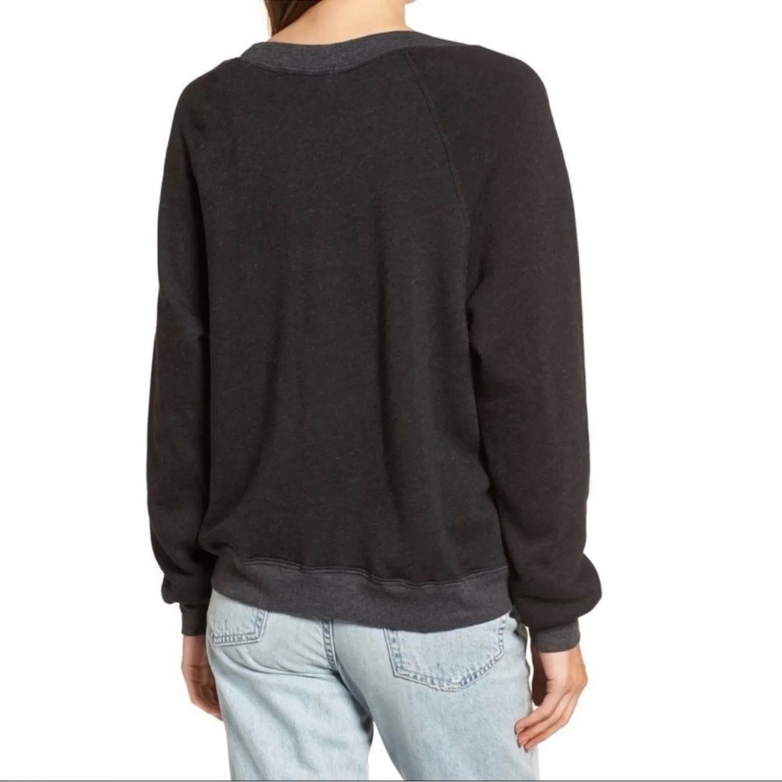 Wildfox “Body By Trey” Dark Grey Crewneck Sweatshirt Size XS - Image 3