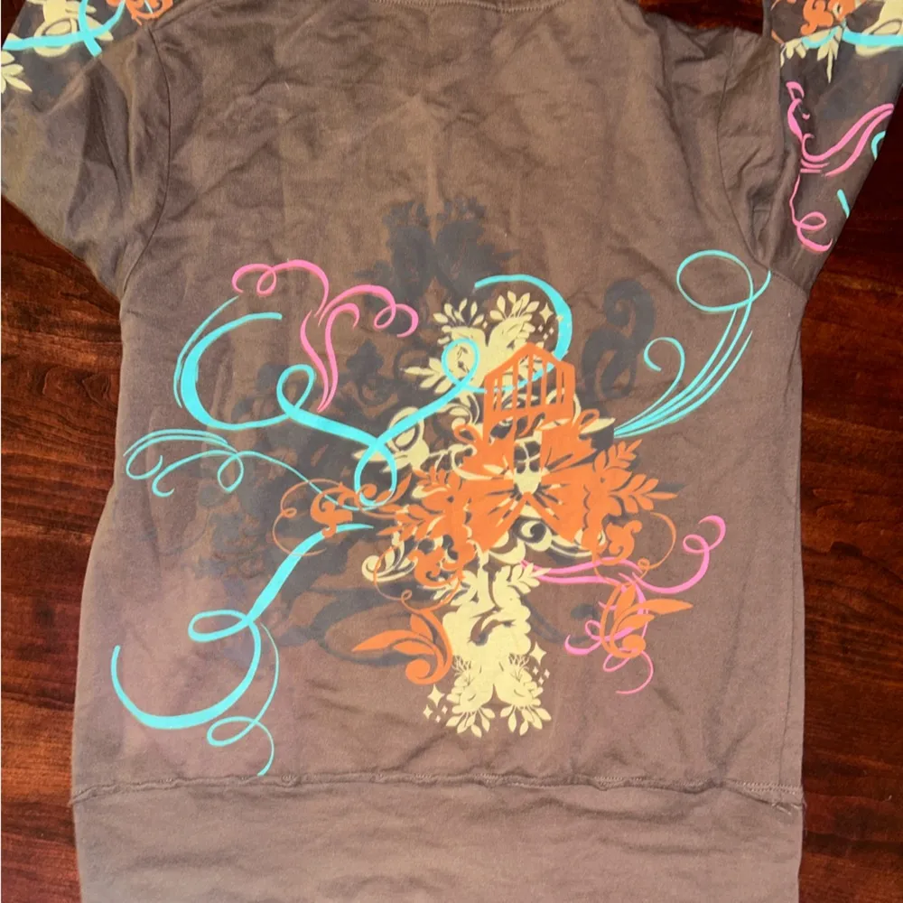 Mossimo Y2K 2000’s Full Zip Hoodie Brown - Image 4