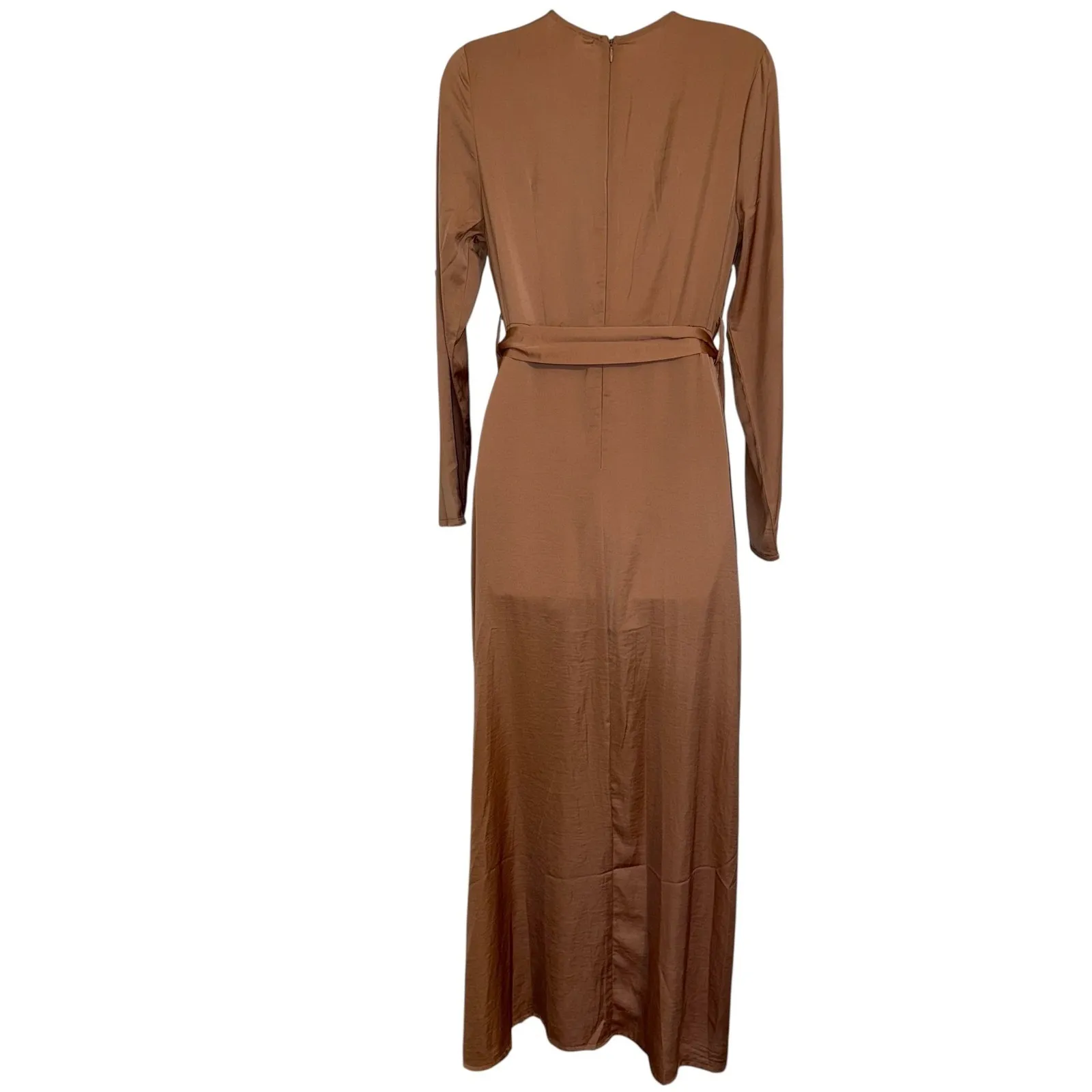 SELFIE LESLIE Rose Dust Pink L/S Maxi Romper Dress with Tie‎ NWT  Size Large - Image 7