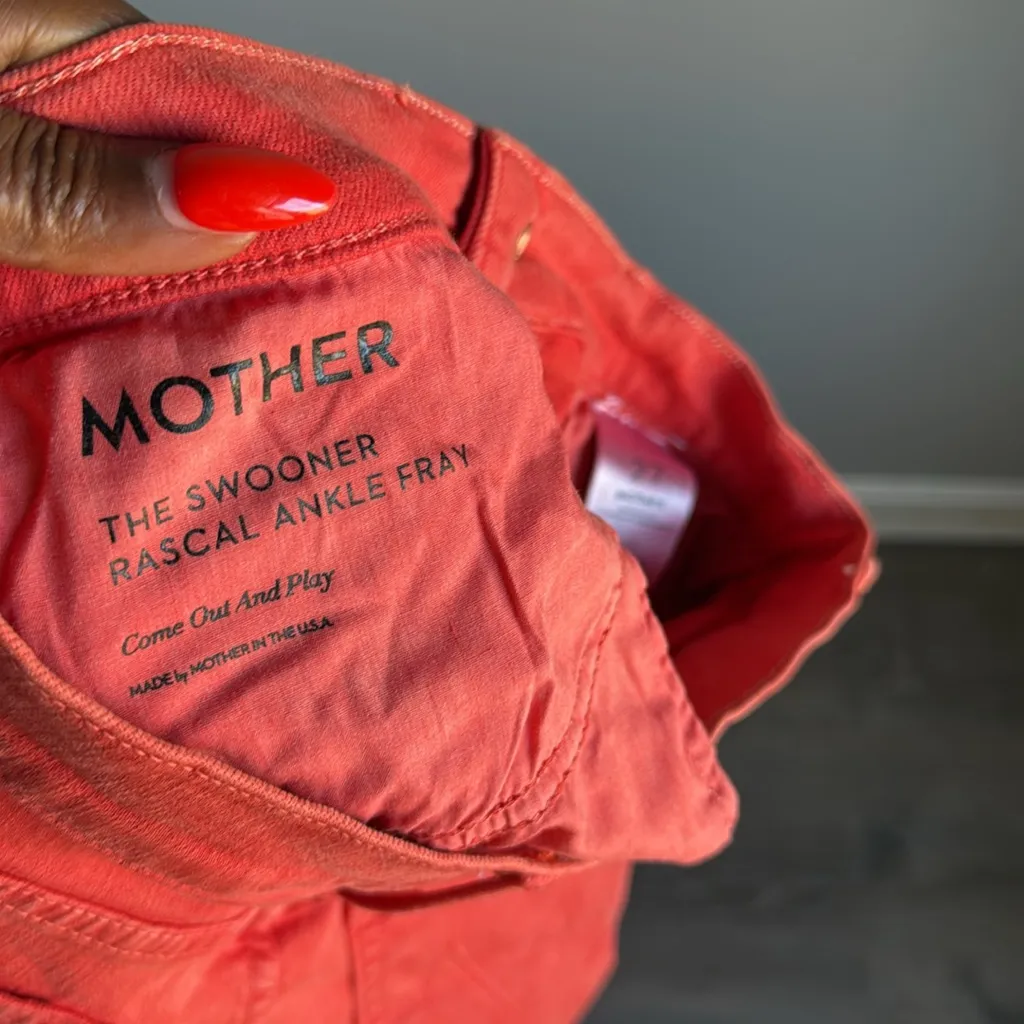 MOTHER THE SWOONER RASCAL ANKLE FRAY Come Out And Play 27 Orange - Image 12