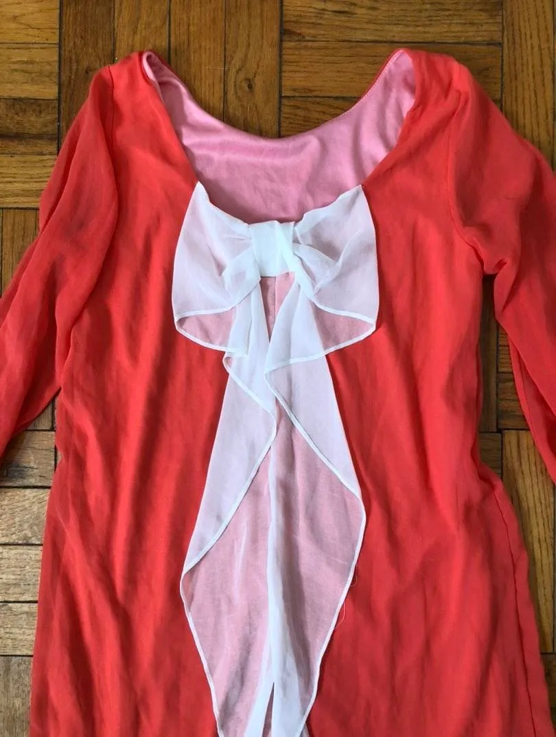 Bow Dress Orange Size M - Image 2