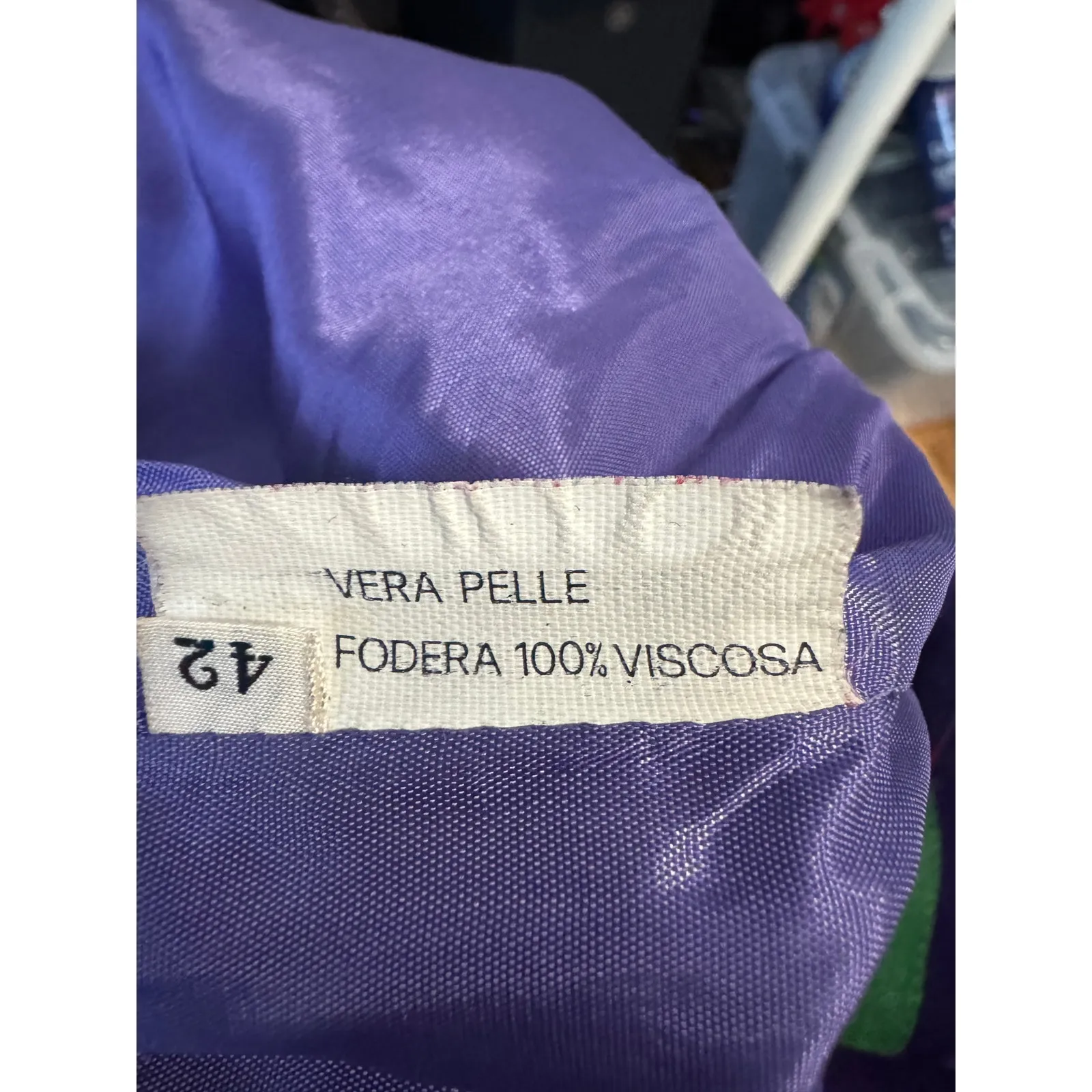 Mario Valentino Made in Italy suede jacket bold color-block Italian 42 (US S-M)a - Image 8