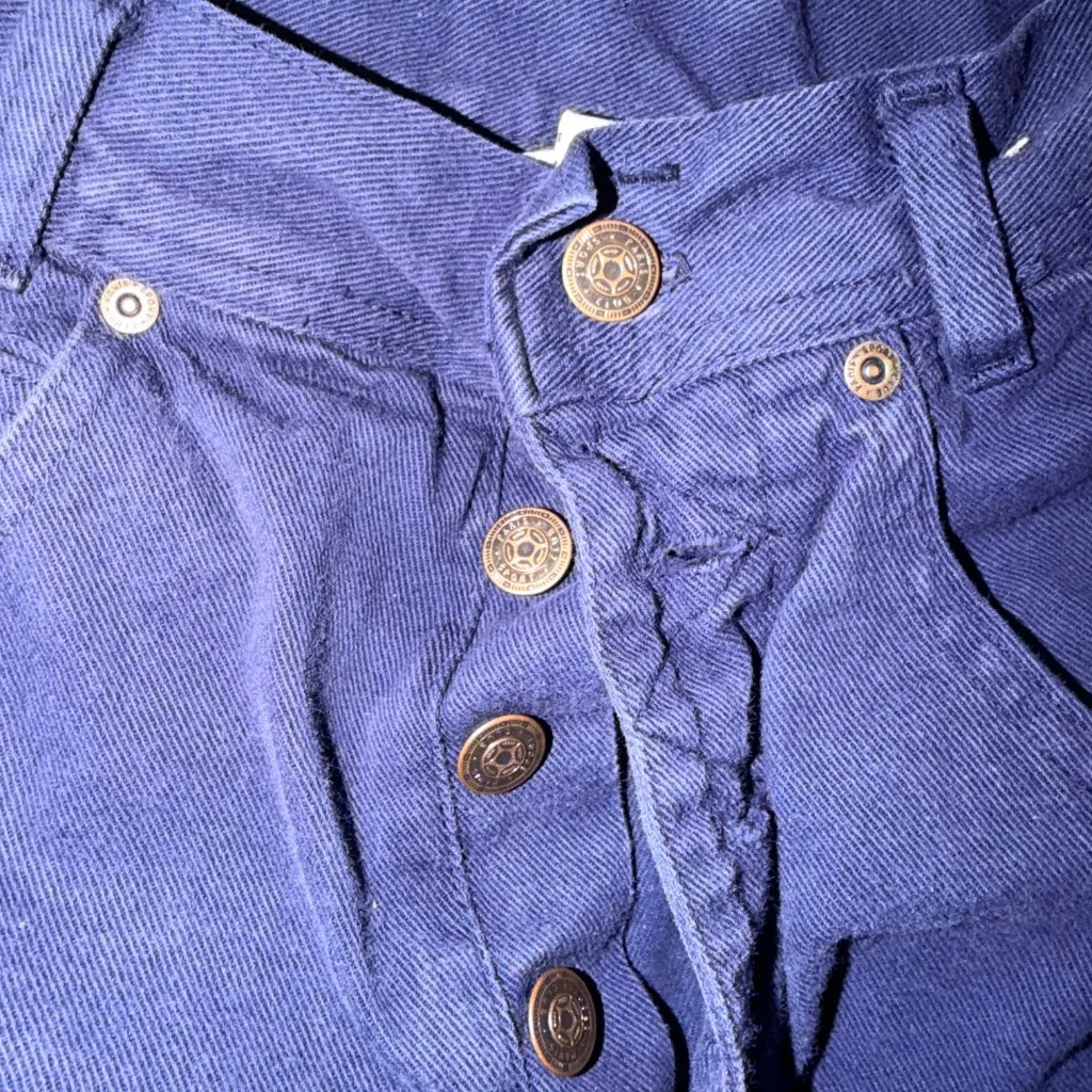 Vintage Paris Sport Club High Waisted Button Fly Shorts 80s 90s Royal Blue Size undefined - Image 3