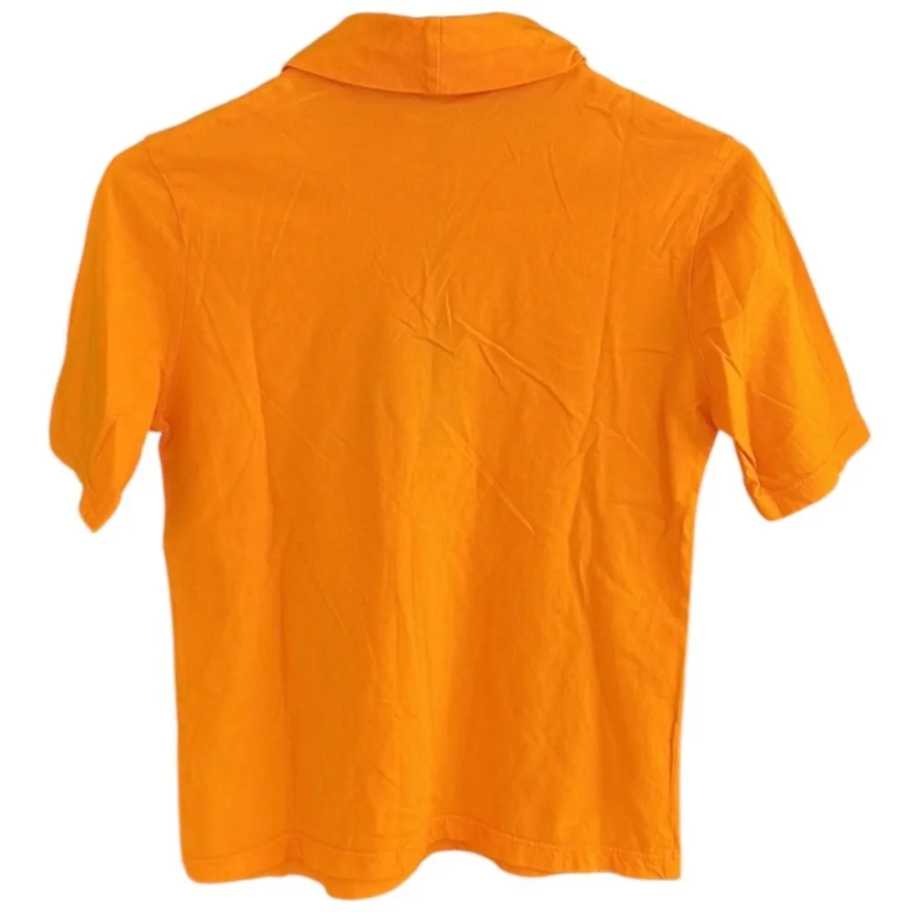 NWT Monrow Short Sleeve Mock Neck Top Orange Size Small - Image 6