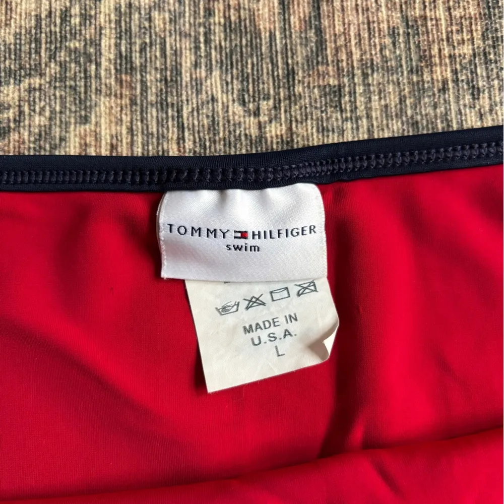 Vintage Tommy Hilfiger Women’s Red Swim Skirt Size L - Image 5
