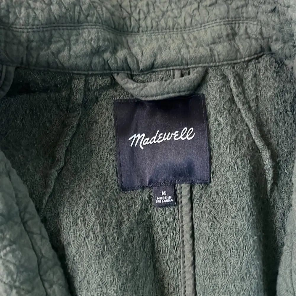 Madewell Diamond Jacquard Shaw Olive Blazer Size Medium - Image 2