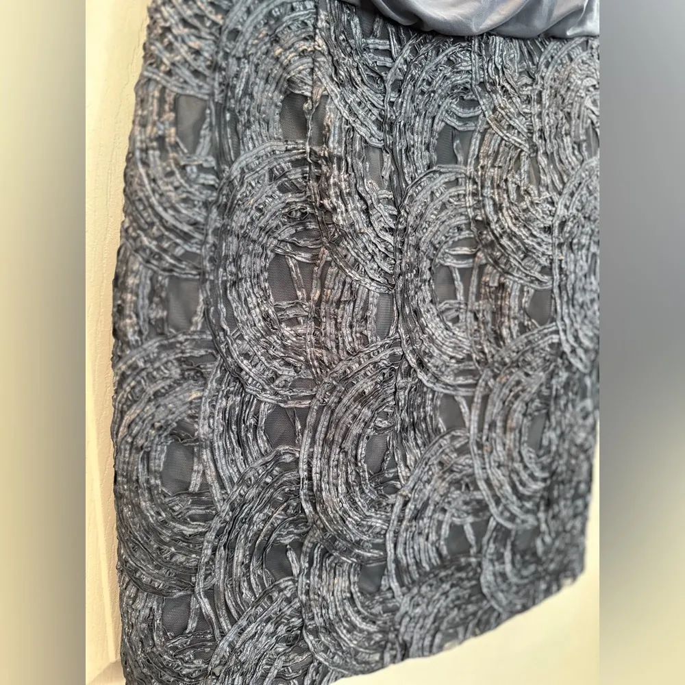 Mini Gray Lace Dress Party Cocktail Size 4 - Image 6