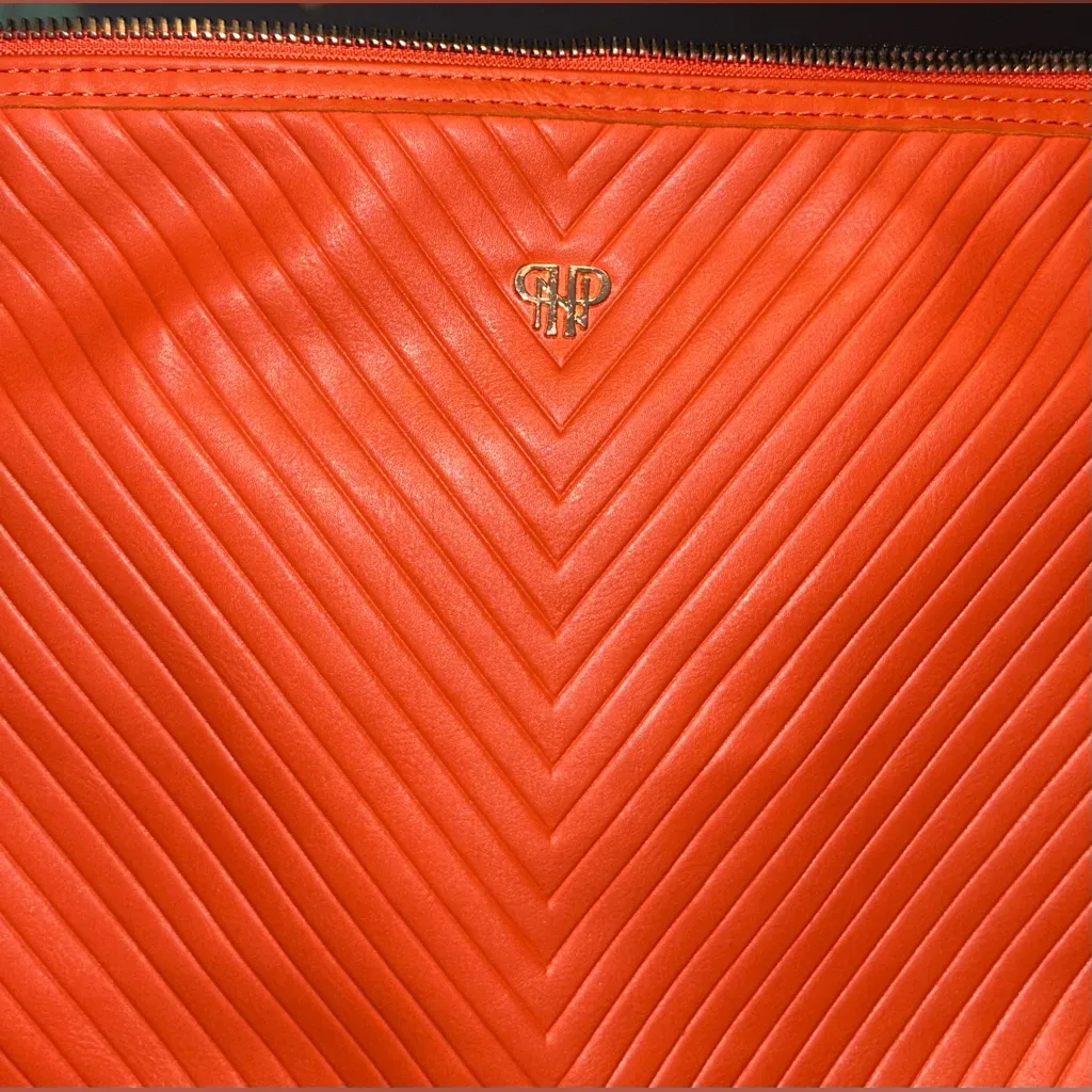 Litt LED Makeup Case Wristlet Travel Cosmetic Organizer Storage Bag Neon Orange - Image 8