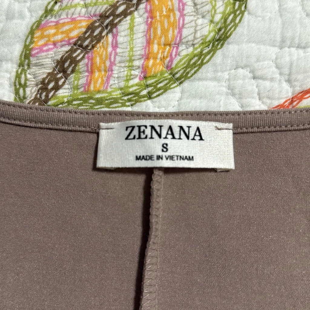 ZENANA women’s size small pullover scoop neck tank top beige casual wear - Image 4