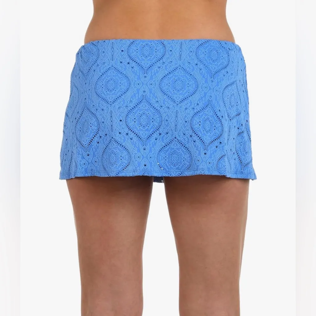 La Blanca Skirted Hipster Bikini Swimsuit Bottom Chambray Mantra Medallion 14 - Image 2