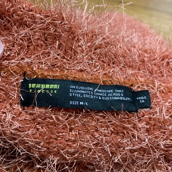 Finesse Fuzzy Mini Skirt‎ Womens Medium Textured Orange Party Clubwear Stretch - Image 3