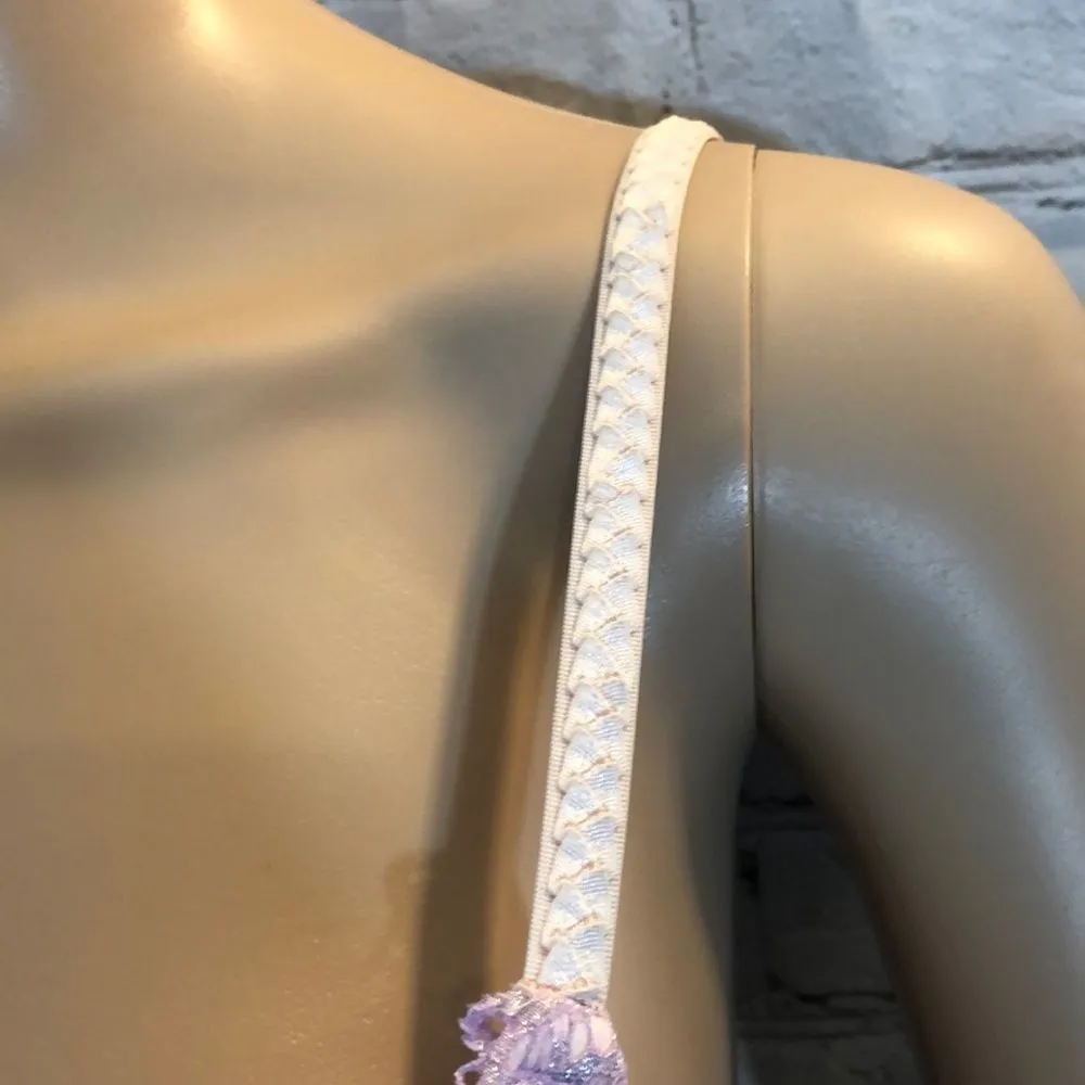 DKNY Purple Lace Trim Padded Underwire Bra 34B - Image 7