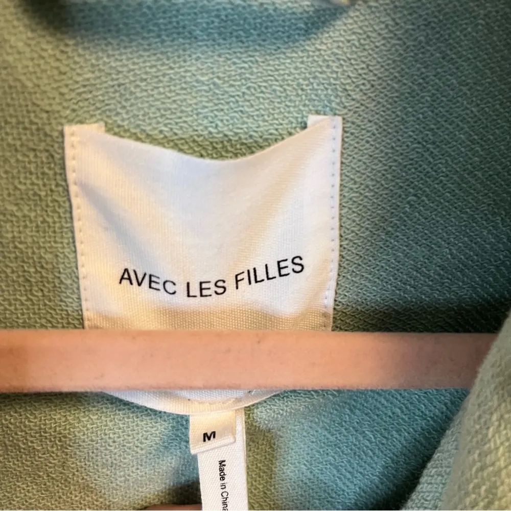 Avec Les Filles Shacket Mint Green Snap Button Terry Shirt Jacket Sz M GUC - Image 7