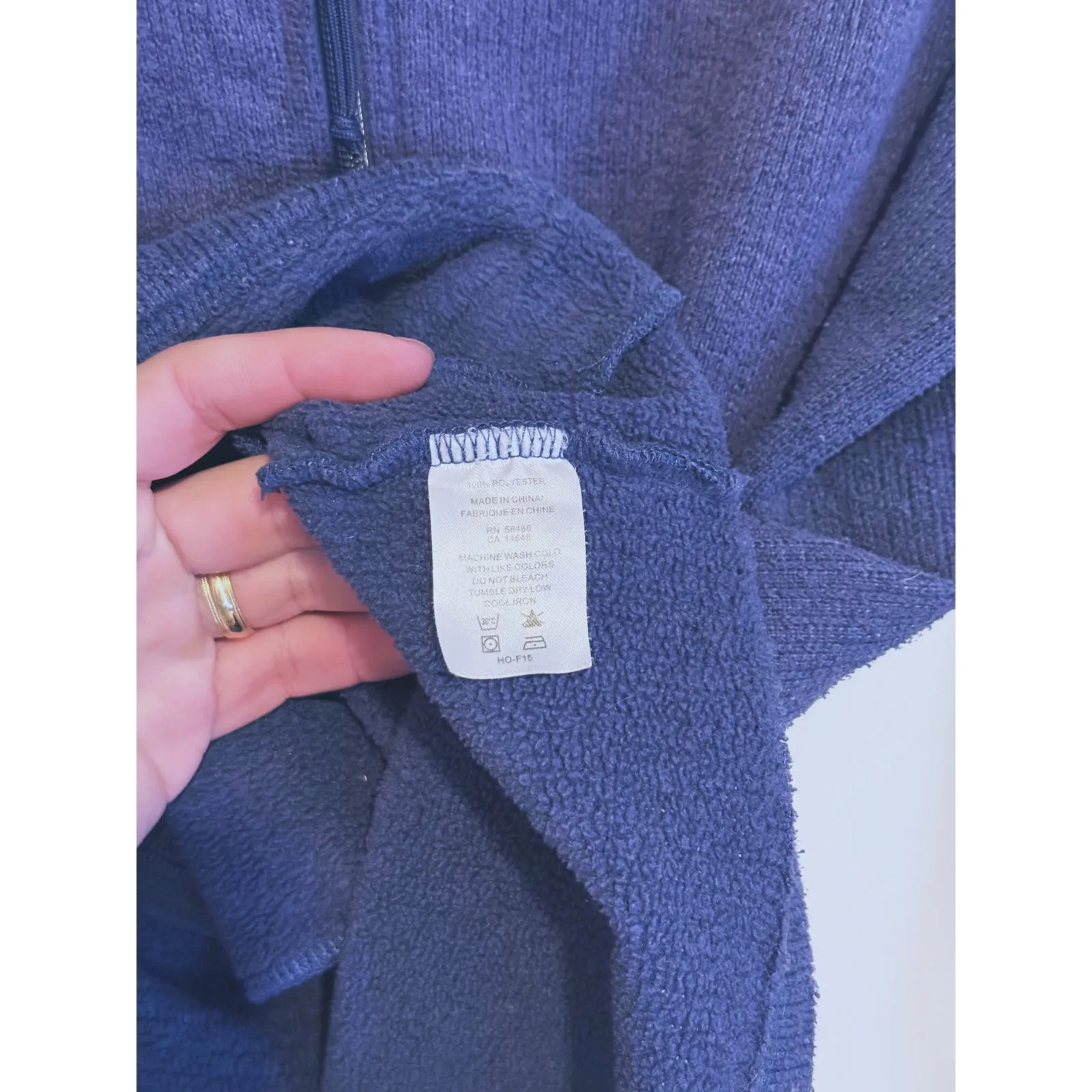 White Sierra Womens Gorpcore Mountain Fleece Jacket Medium Blue Outdoors Cozy - Image 6